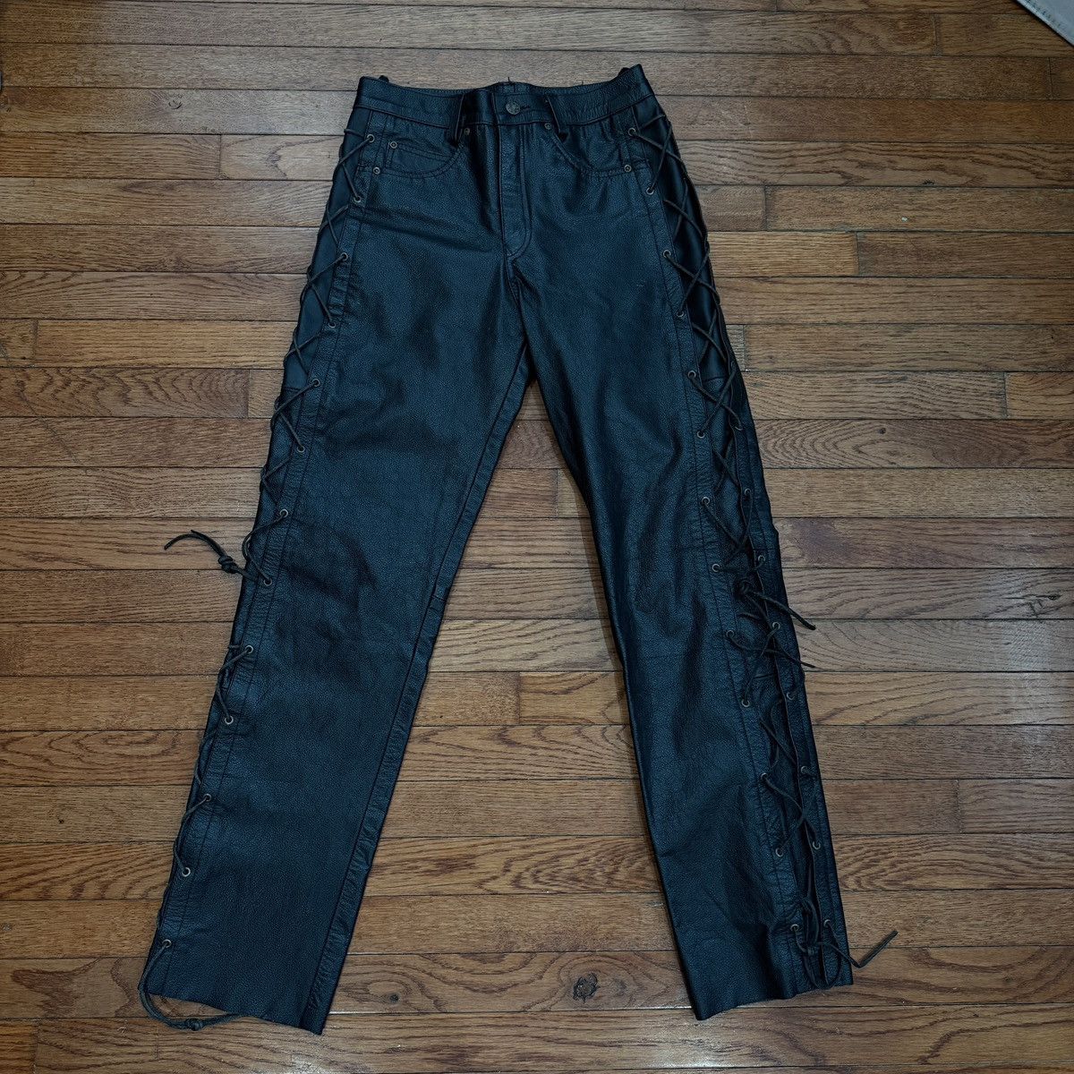 Genuine Leather Black Genuine Leather Pants Size US 28 / EU 44 - 1 Thumbnail
