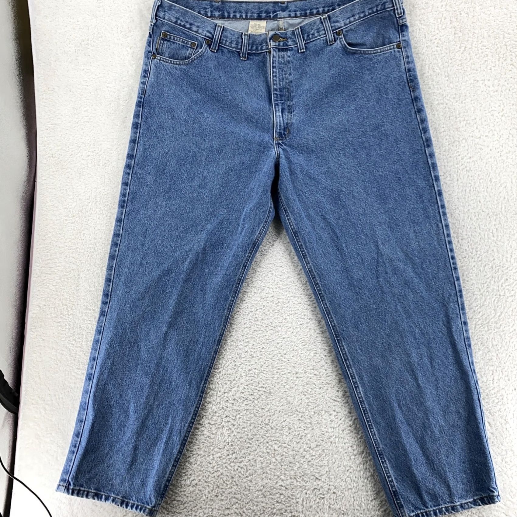Carhartt Carhartt Jeans Mens 44x30 Relaxed Denim Straight Leg Stonewash B17 STW Size US 44 / EU 60 - 4 Thumbnail