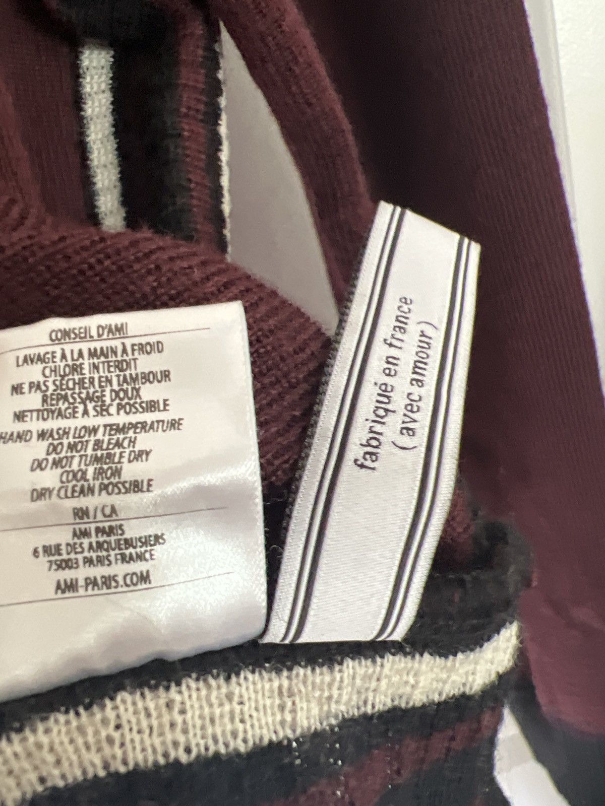 AMI AMI Stripe-Trimmed Wool Half-Zip Sweater Size US M / EU 48-50 / 2 - 5 Thumbnail