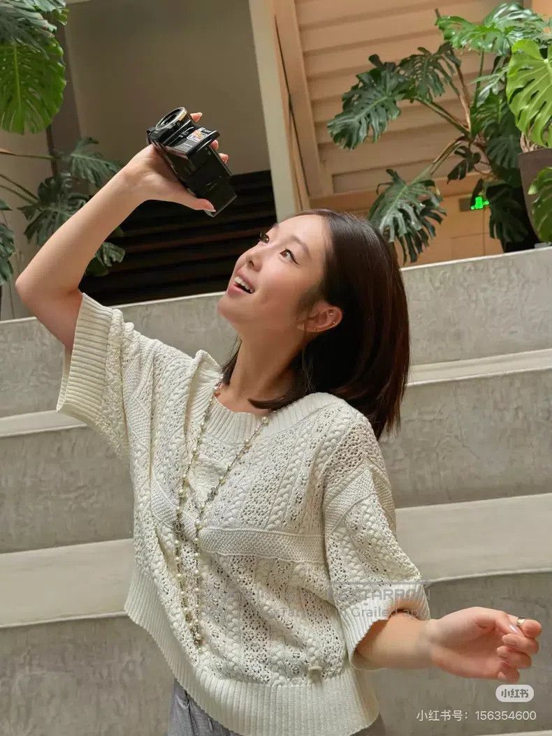Chanel Chanel 24M white double C logo round neck hollow knit Size XS / US 0-2 / IT 36-38 - 9 Thumbnail