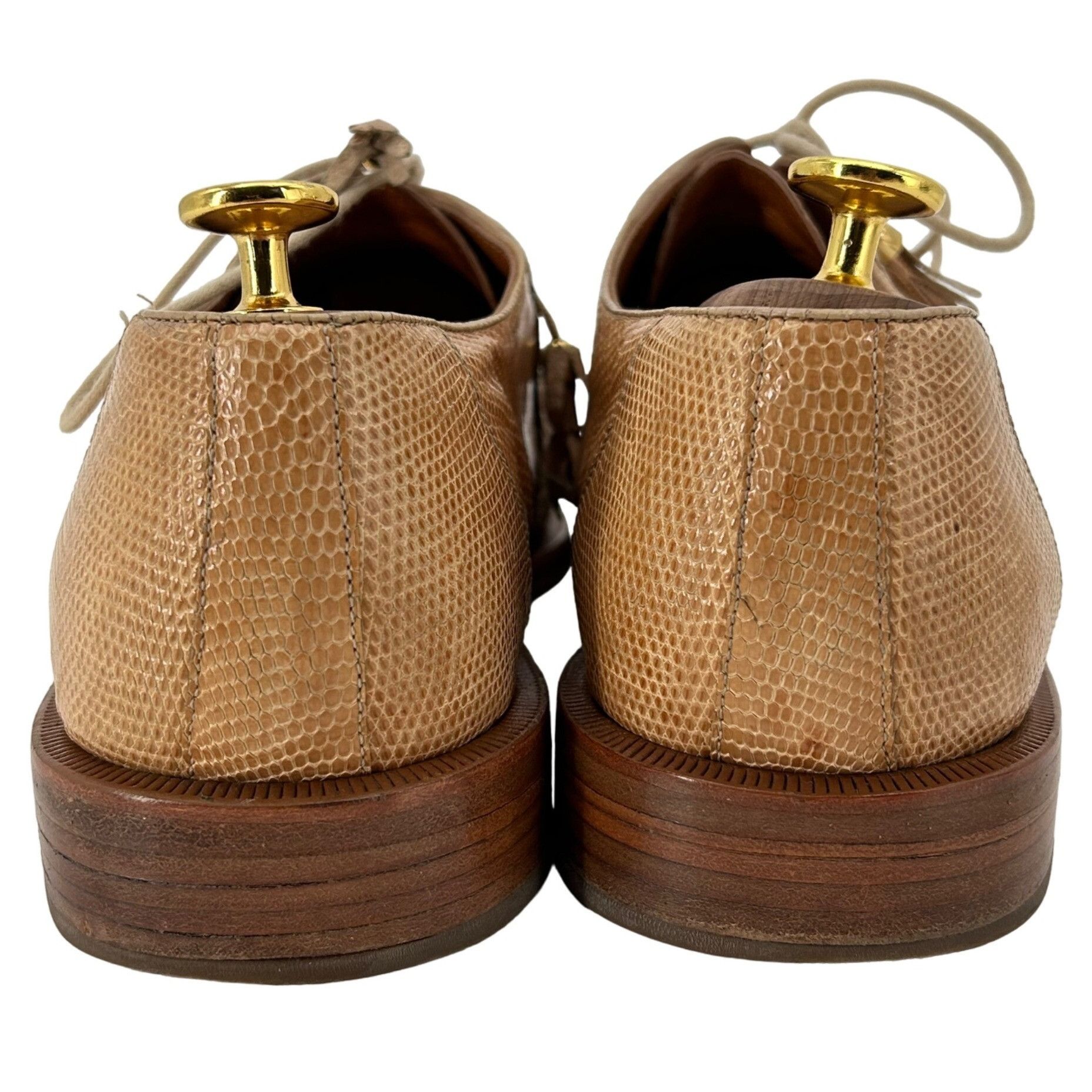 Other Exotic Alligator Lizard Dress Shoes Romana Men's 9 Tan Beige Size US 9 / EU 42 - 6 Thumbnail