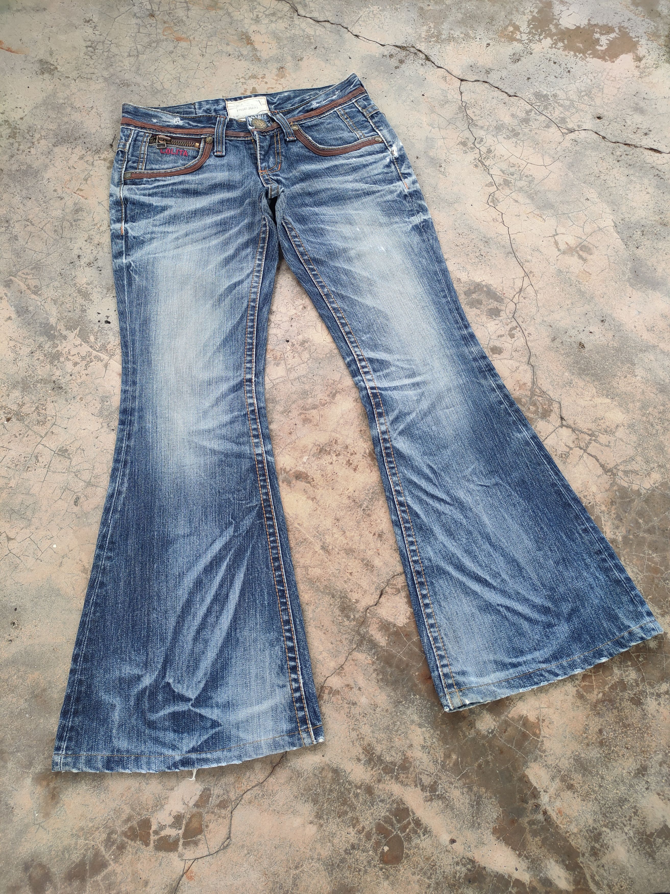 Japanese Brand FLARE VINTAGE LOLITA BOOT CUT DENIM JEAN PANTS Size US 29 - 2 Thumbnail