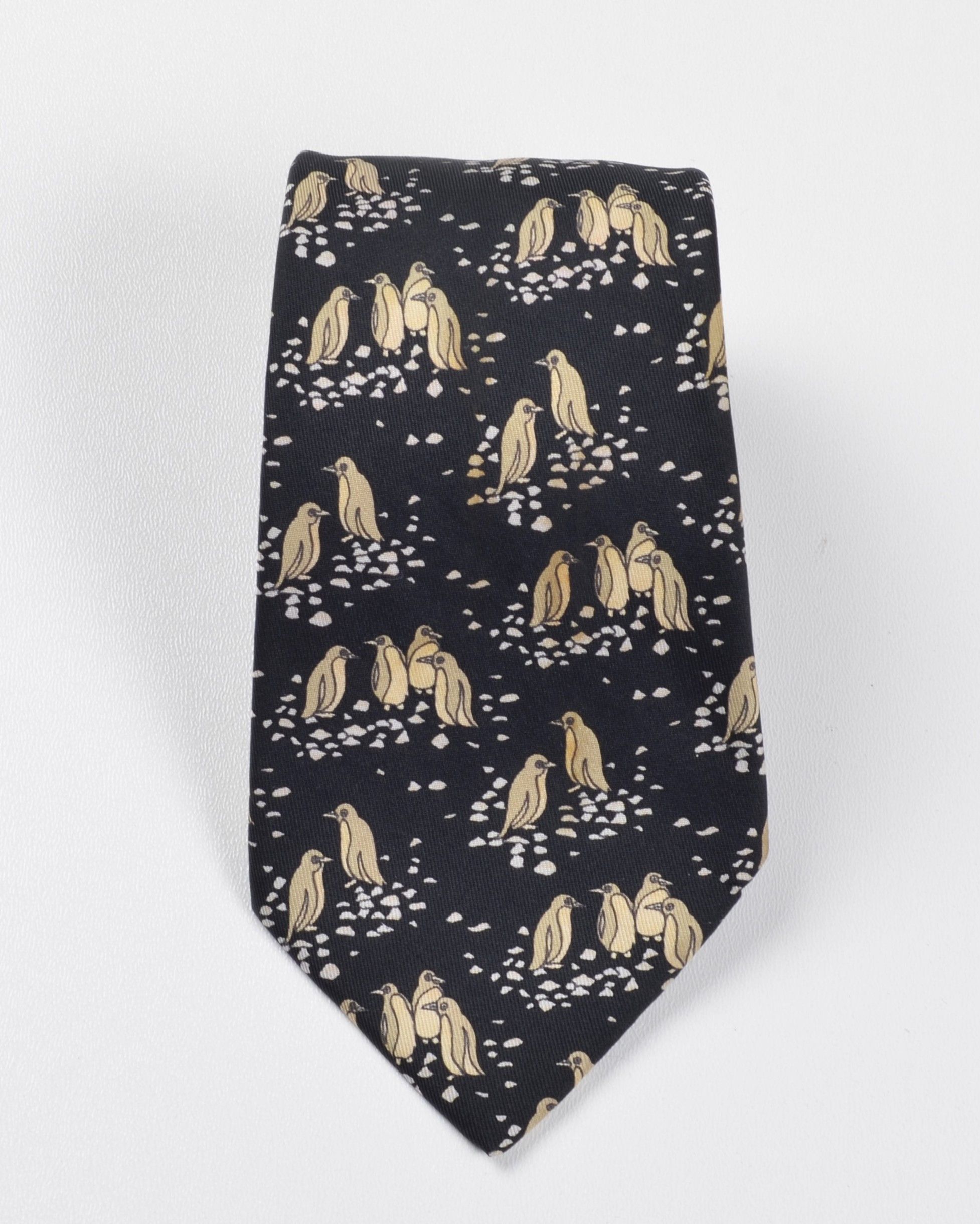 Hermes Hermes Paris 7334 EA Silk Black Penguin Tie Size ONE SIZE - 2 Thumbnail