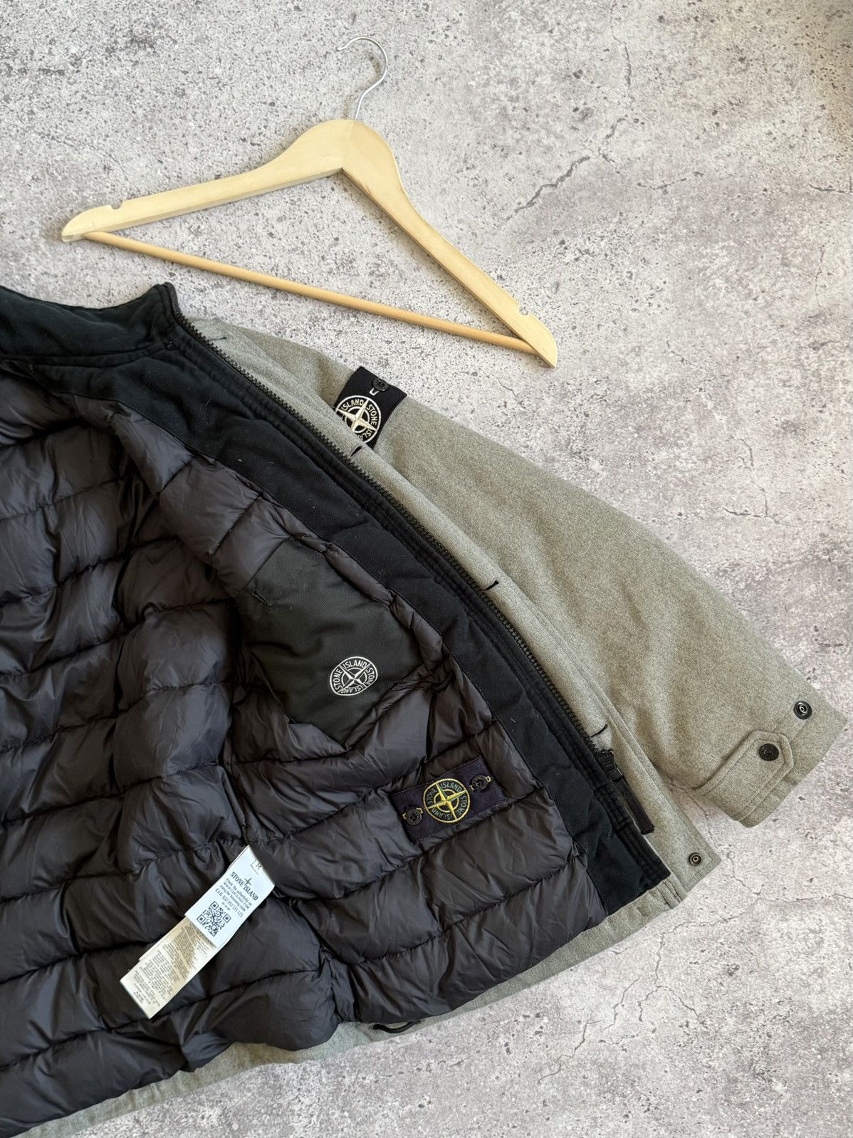 Stone Island Stone Island Grey Ice Jacket Wool Blend Men’s Medium Size Size US M / EU 48-50 / 2 - 8 Thumbnail