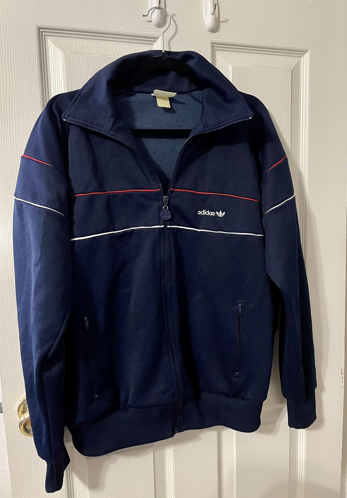 Other Vintage 1970-80’s Adidas Jacket Mens XL Blue Full Zip Stripe Size US XL / EU 56 / 4 - 1 Thumbnail