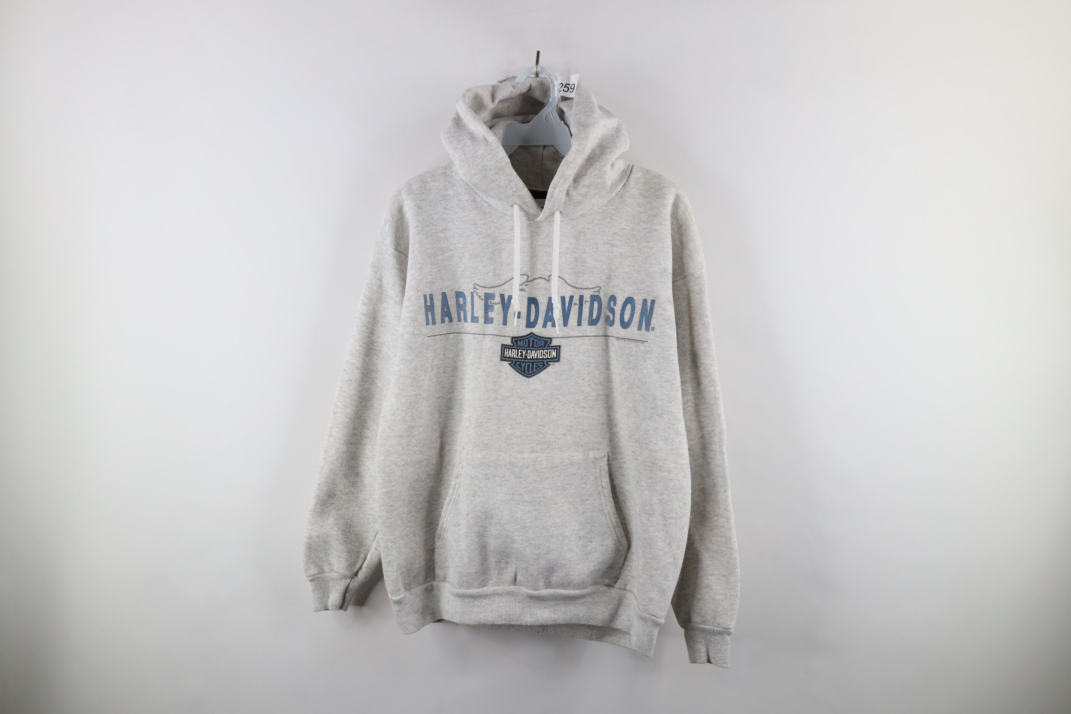 image of 90's Harley Davidson Sweatshirt Heather Gray Usa in Grey, Men's (Size Medium)