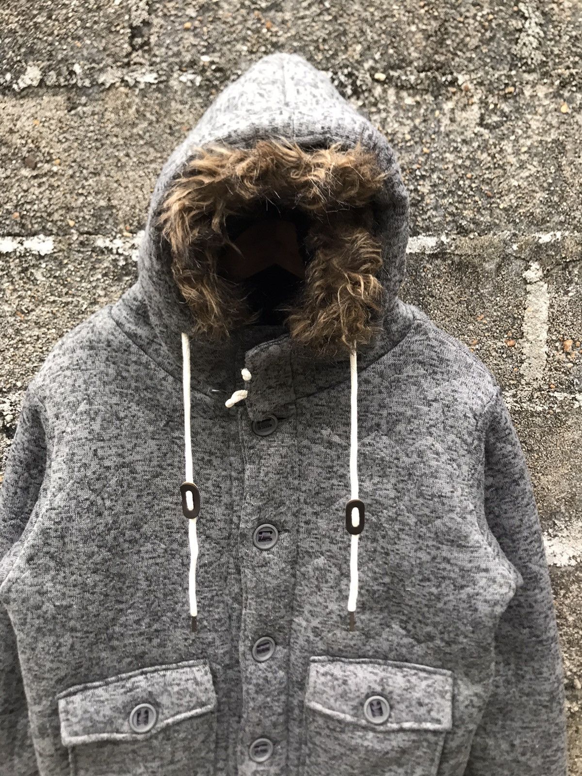 Billabong 🔥Vintage Y2K Billabong Button Fur Hoodie Jacket Size US M / EU 48-50 / 2 - 5 Thumbnail