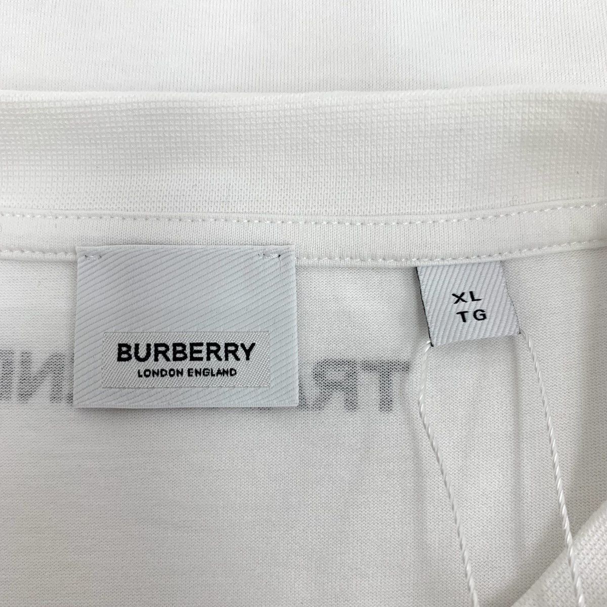 Burberry Burberry White Logo Letter Print Cotton Short Sleeve T-Shirt Size US XL / EU 56 / 4 - 5 Thumbnail
