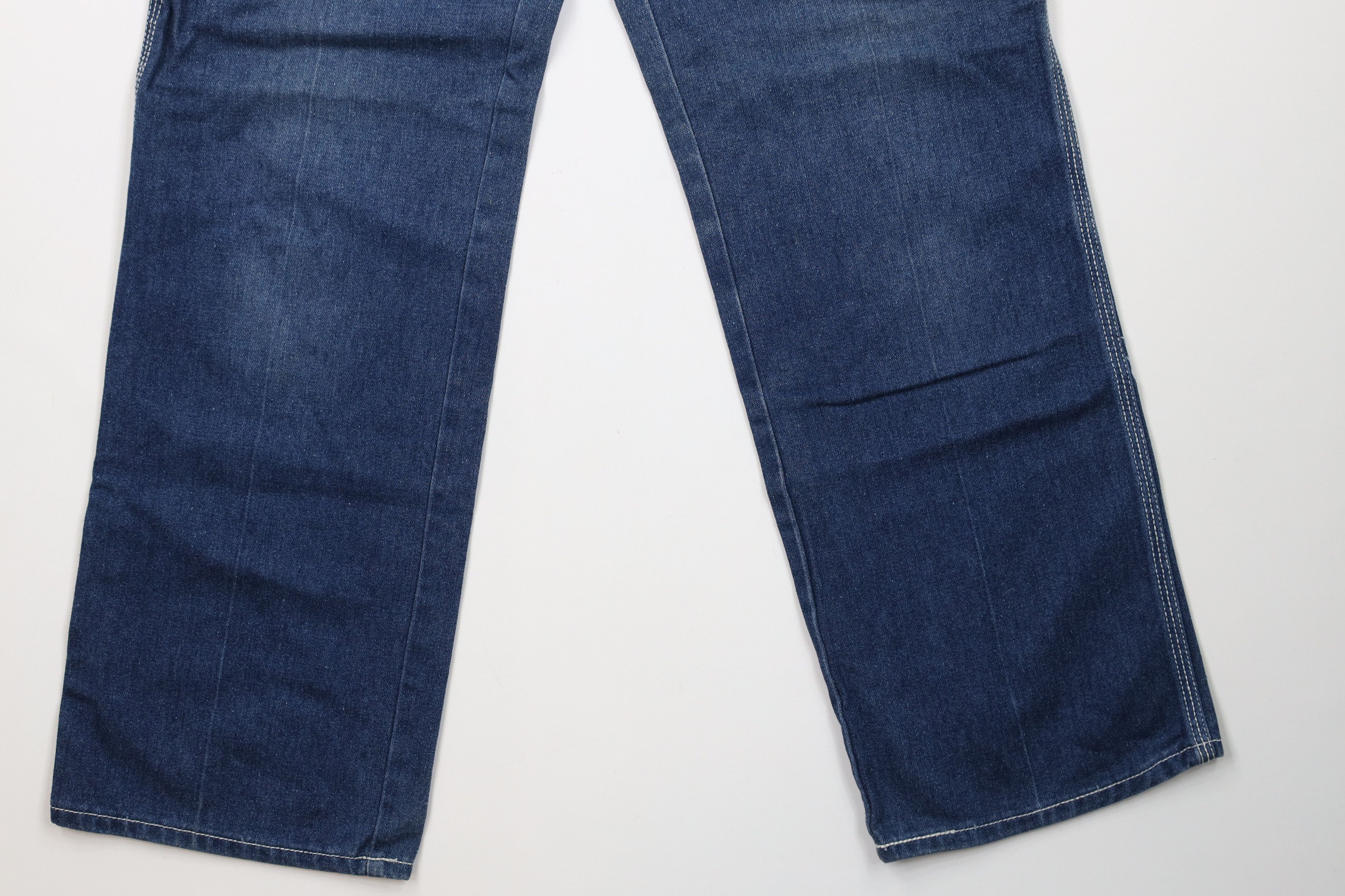 Vintage Vintage 70s Streetwear Wide Leg Denim Jeans Blue Triblend Size US 30 / EU 46 - 4 Thumbnail