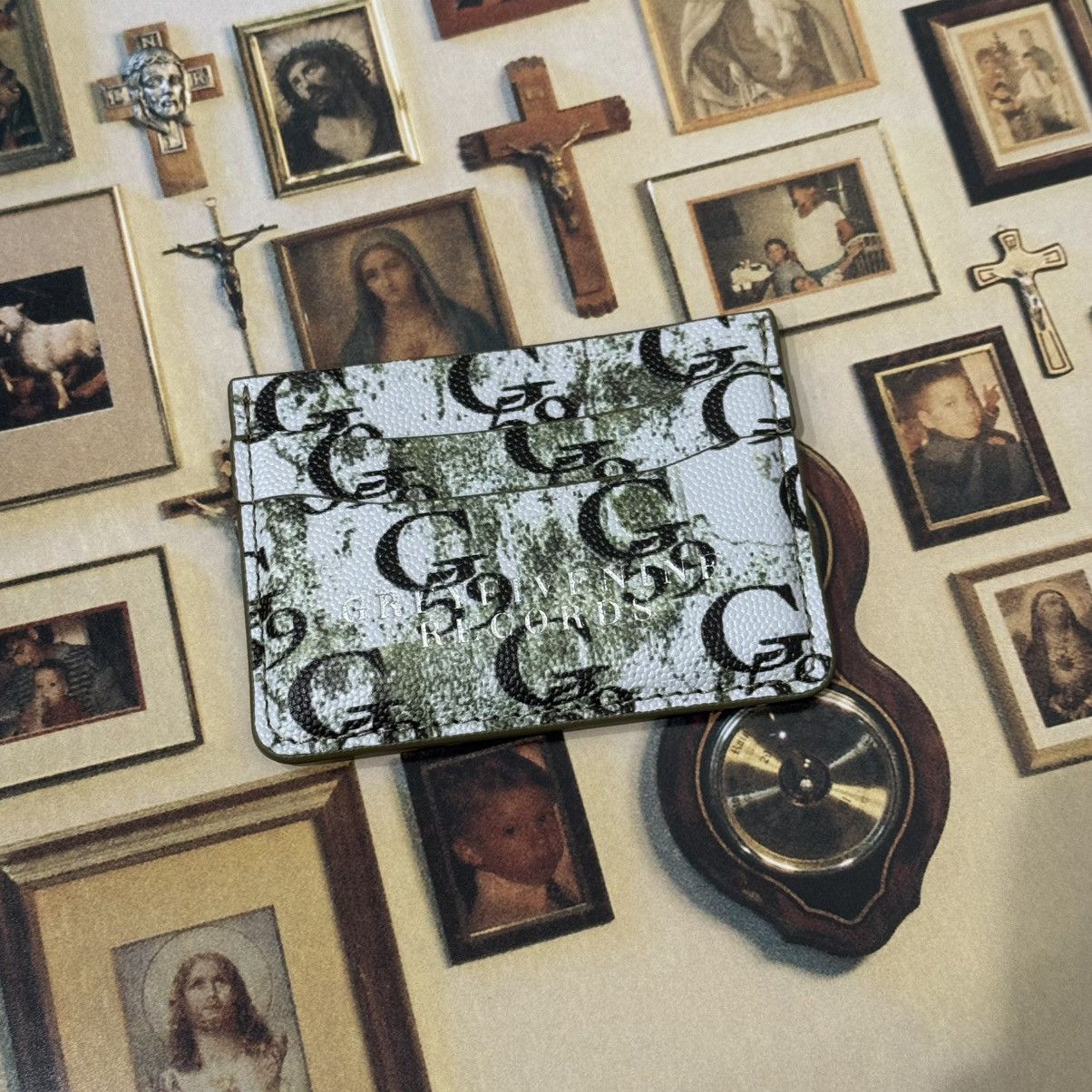 G59 Records G59 MOLD MONOGRAM CARD HOLDER WALLET (GREEN PATTERN) Size ONE SIZE - 1 Thumbnail