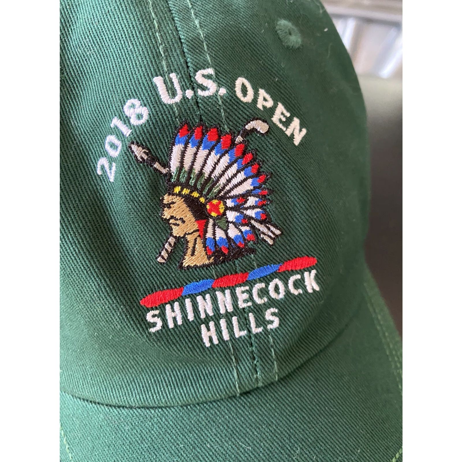 Vintage 2018 US Open Shinnecock Hills Golf Hat Green Baseball Ball Marker Magnetic Hat Mens Adjustable Green US Open Mens Size ONE SIZE - 4 Thumbnail