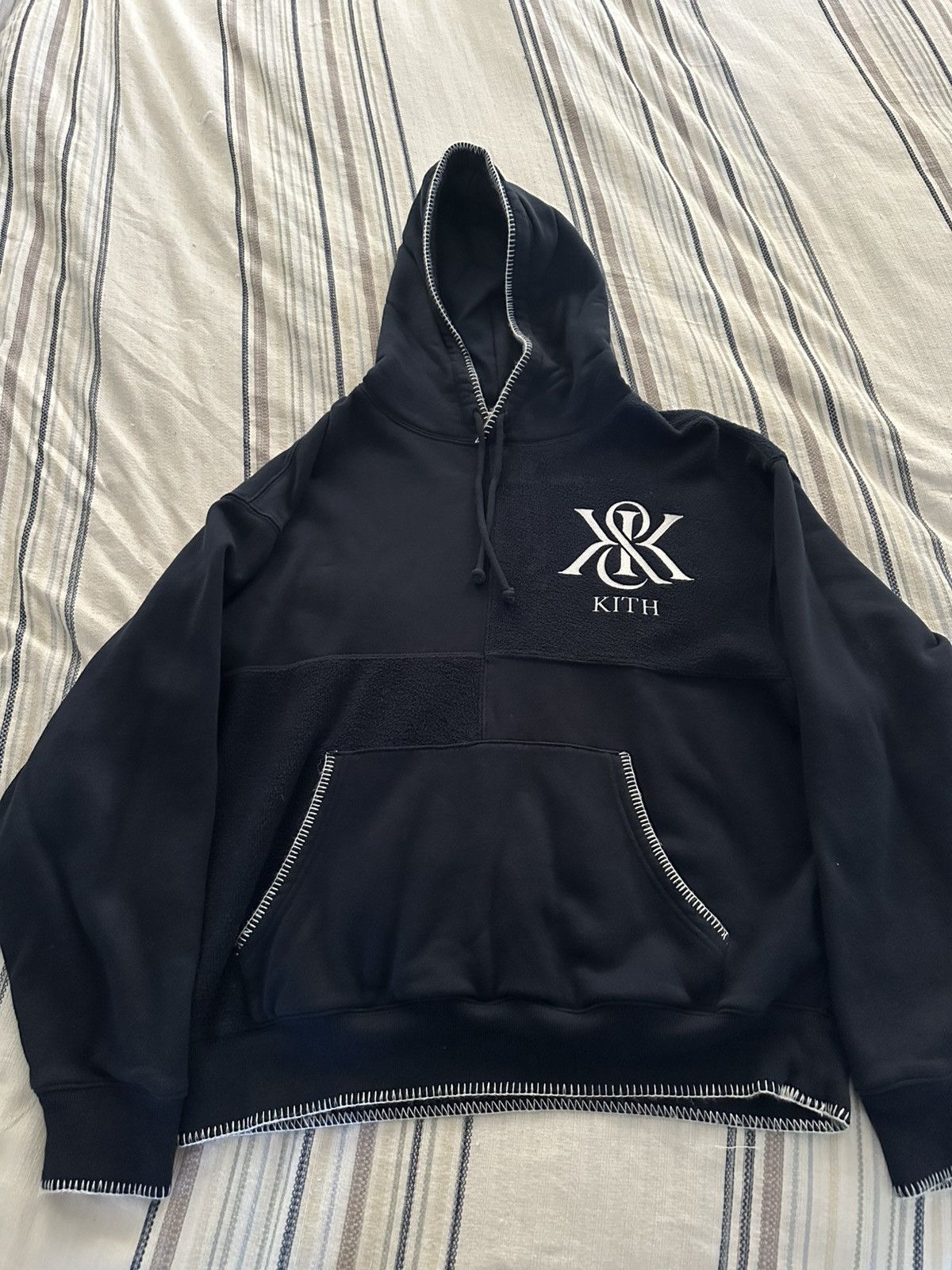 Kith Kith Panelled Nelson Hoodie ‘Dark Blue’ Size US M / EU 48-50 / 2 - 1 Thumbnail