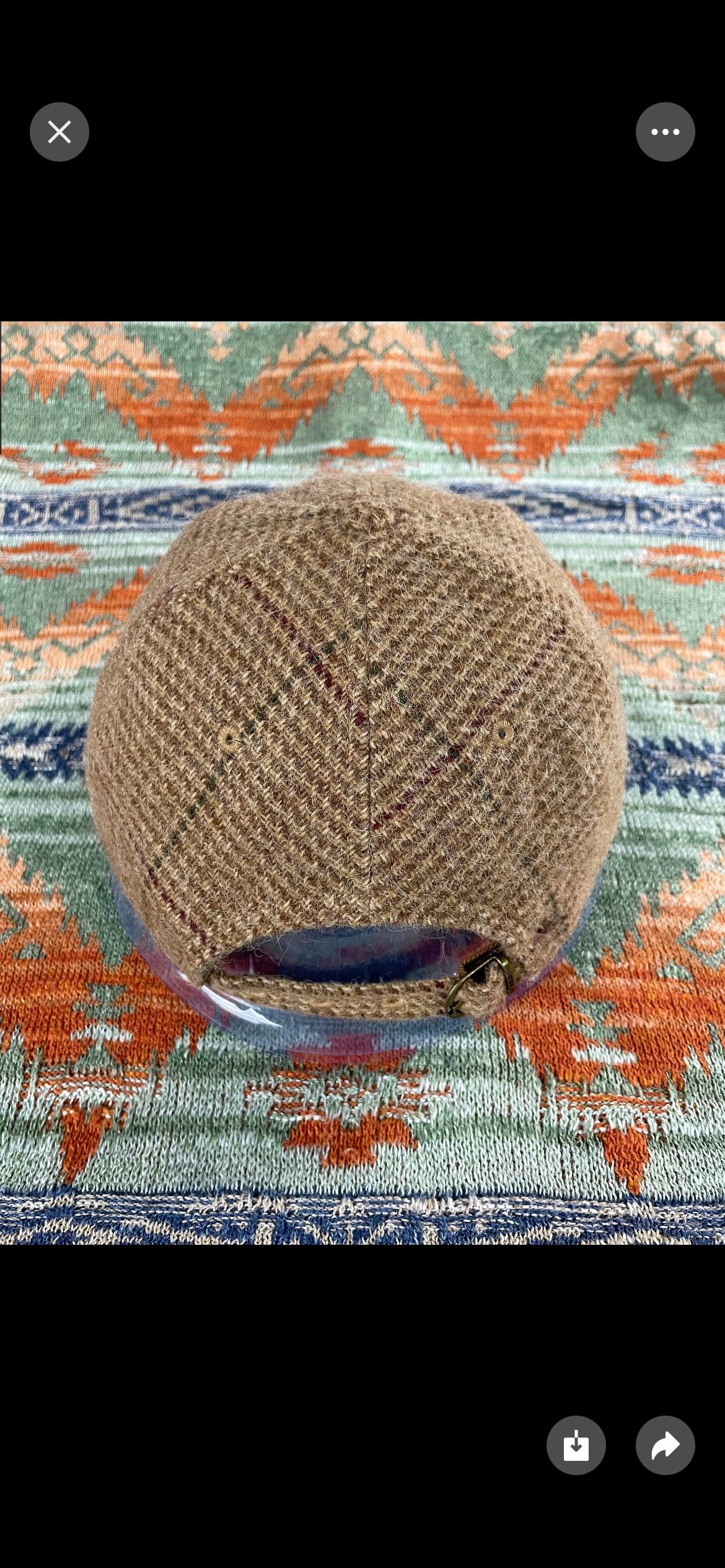 Polo Ralph Lauren Polo Ralph Lauren Lamb Wool Tweed Leather Baseball Hat Cap Size ONE SIZE - 4 Thumbnail
