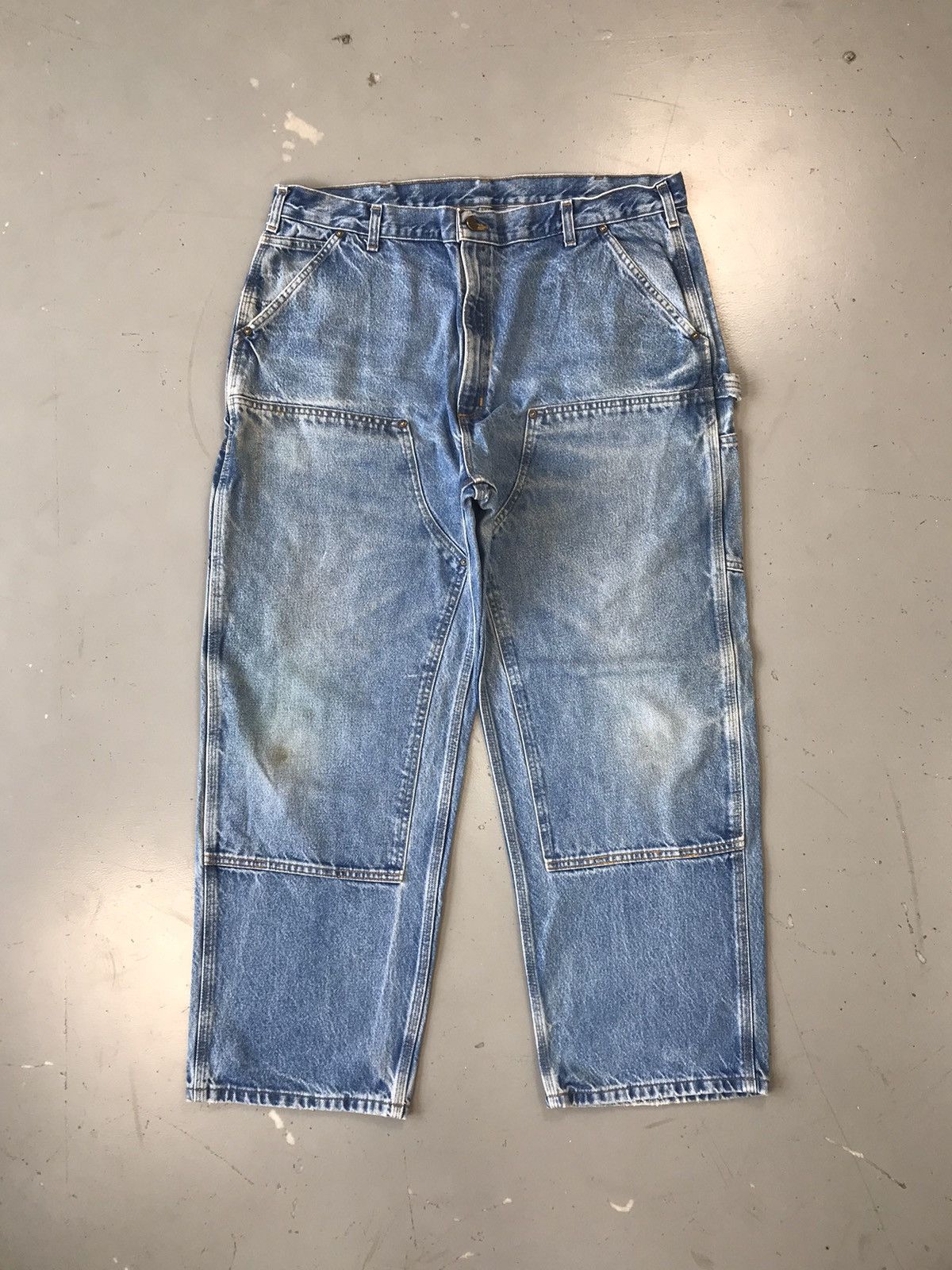 Carhartt × Vintage Vintage Carharttt b01 Des double knee denim Size US 42 / EU 58 - 1 Thumbnail