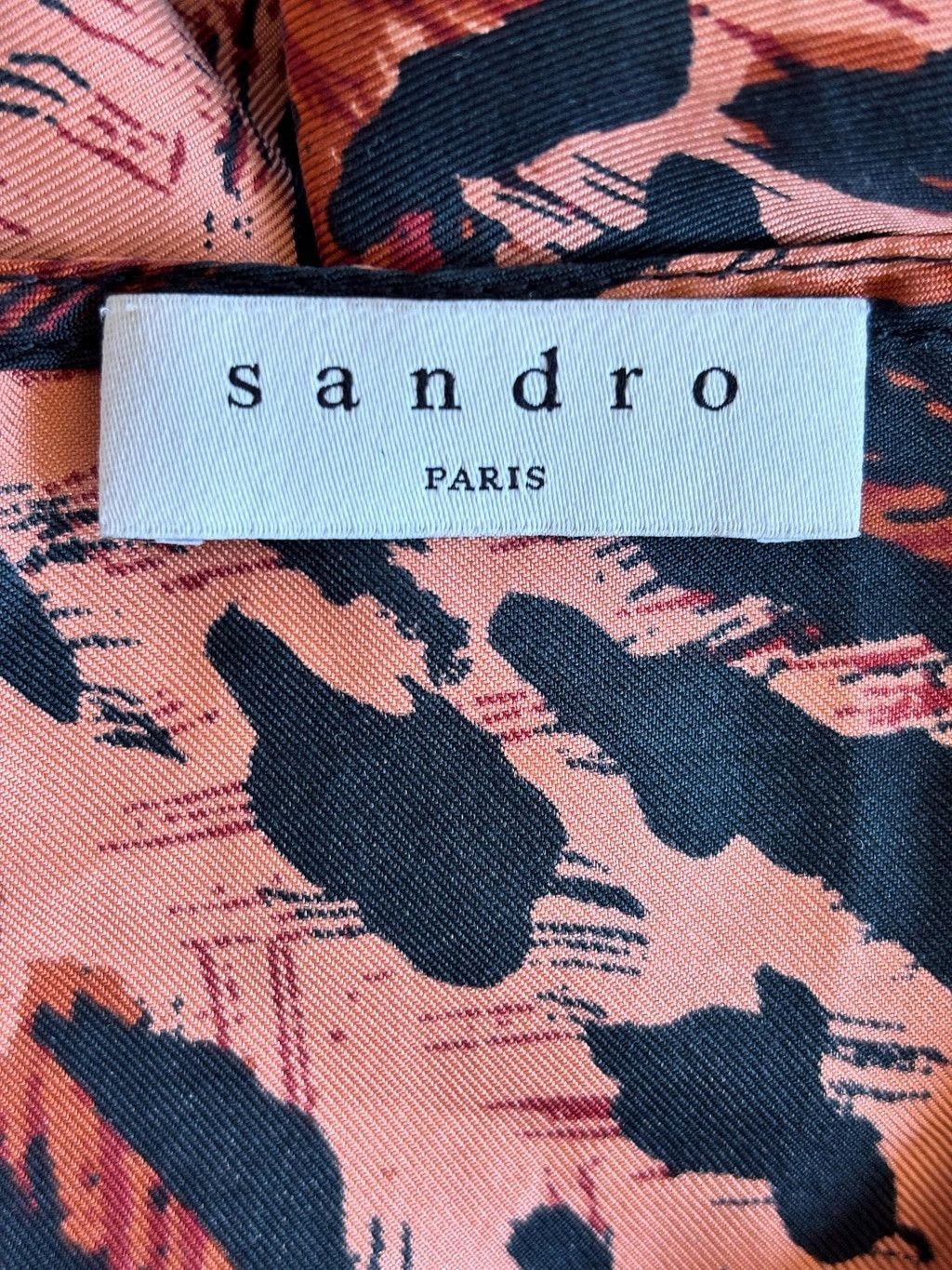 Sandro Sandro Paris Silk Leopard Print Mini Dress Designer Size M / US 6-8 / IT 42-44 - 4 Thumbnail