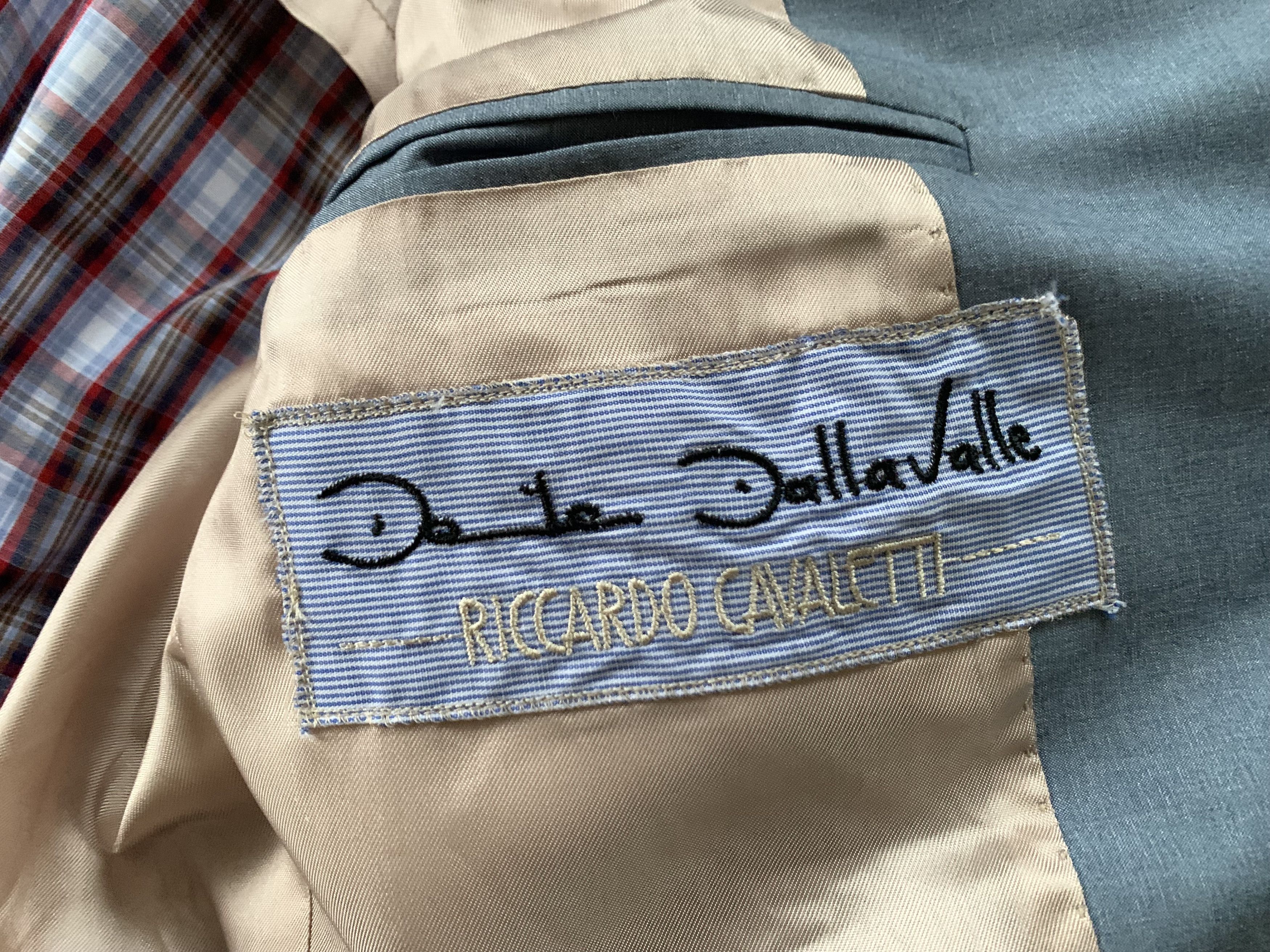 Designer × Other Riccardo Cavaletti Cotton Blazer Jacket Size 52S - 7 Thumbnail