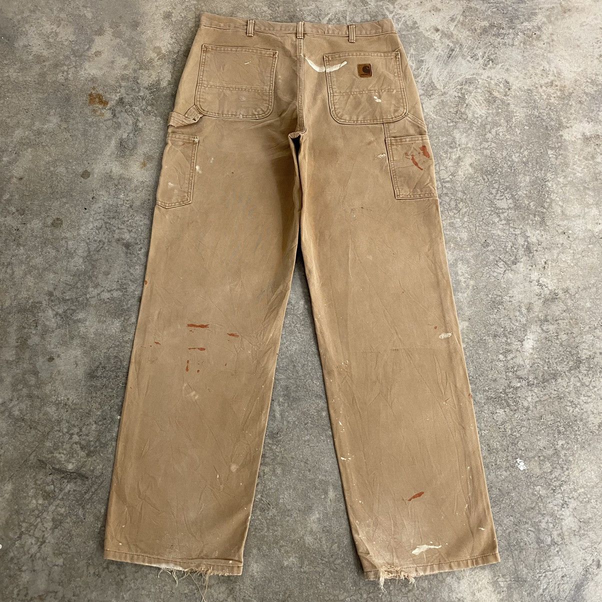 Carhartt Vintage Carhartt Faded Tan Splatter Painter Pants Size US 34 / EU 50 - 16 Thumbnail