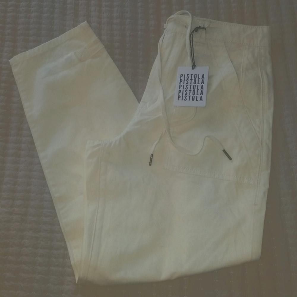 Designer NWT Pistola Cream Cargo Pants Size 27 Size 27" / US 4 / IT 40 - 1 Thumbnail