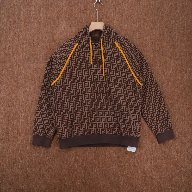 Fendi Brown Logo Women's Sweatshirt XL 0089