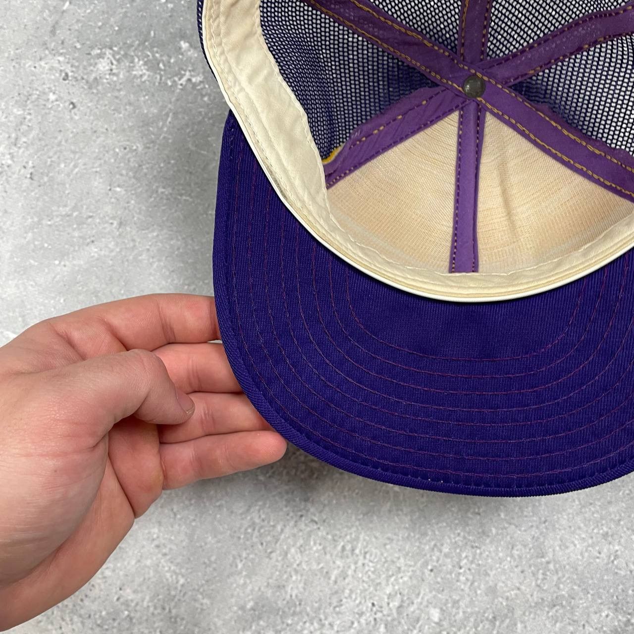 NFL × Vintage Vintage 80s East Carolina Pirates Double Knit Trucker Hat Size ONE SIZE - 22 Thumbnail