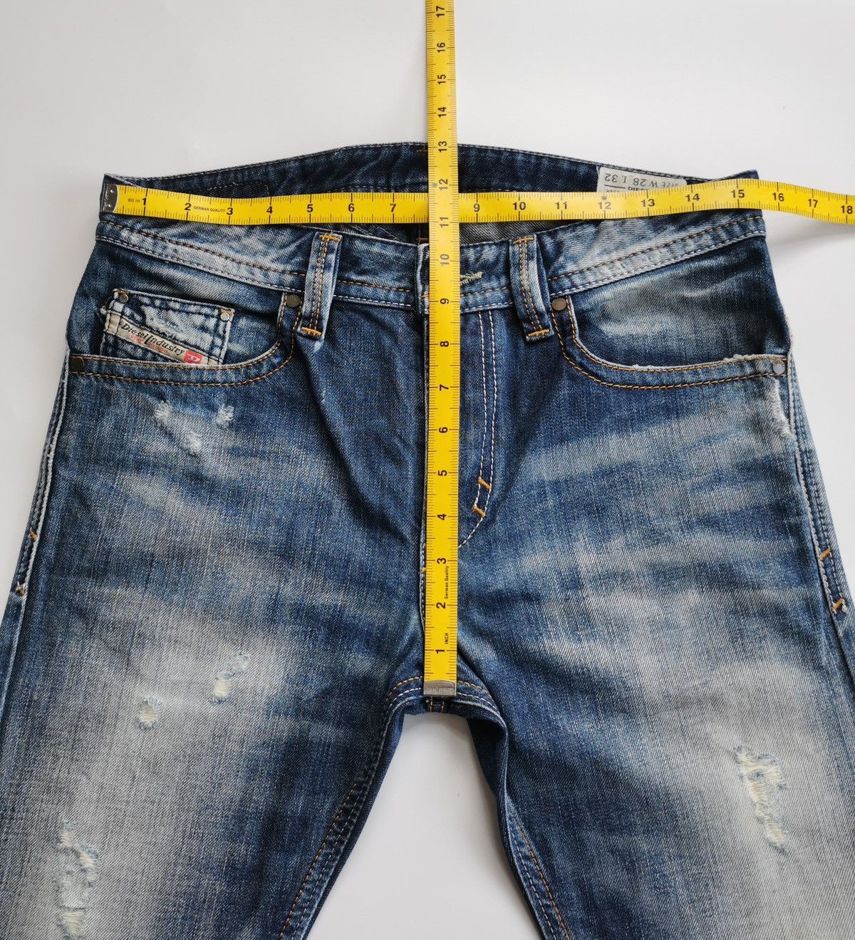 Diesel Diesel Thavar Distressed Denim Jeans Size US 31 - 8 Thumbnail