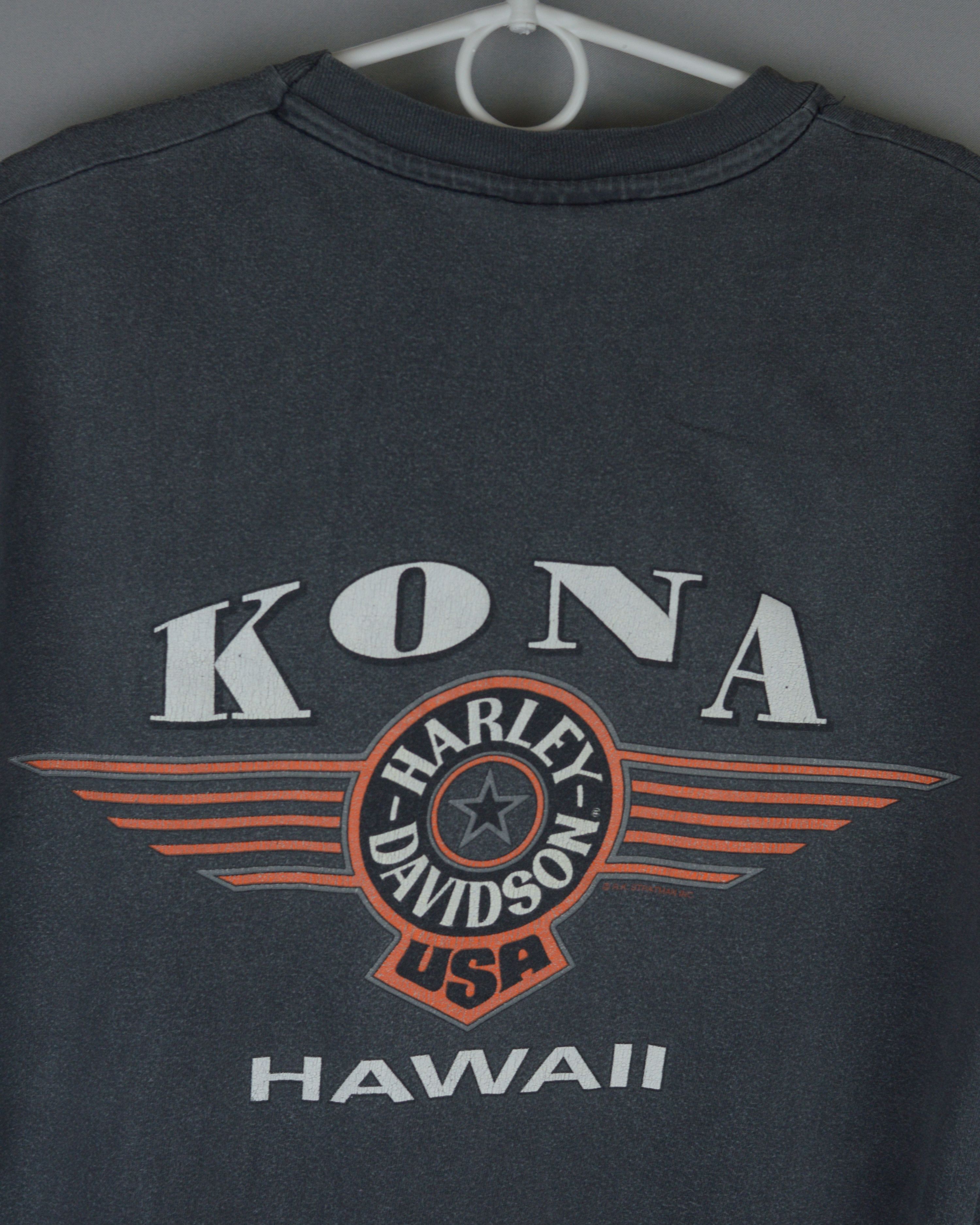 Harley Davidson × Vintage Vintage Harley Davidson Free Spirit Kona hawaii 90s t shirt Size US M / EU 48-50 / 2 - 6 Thumbnail