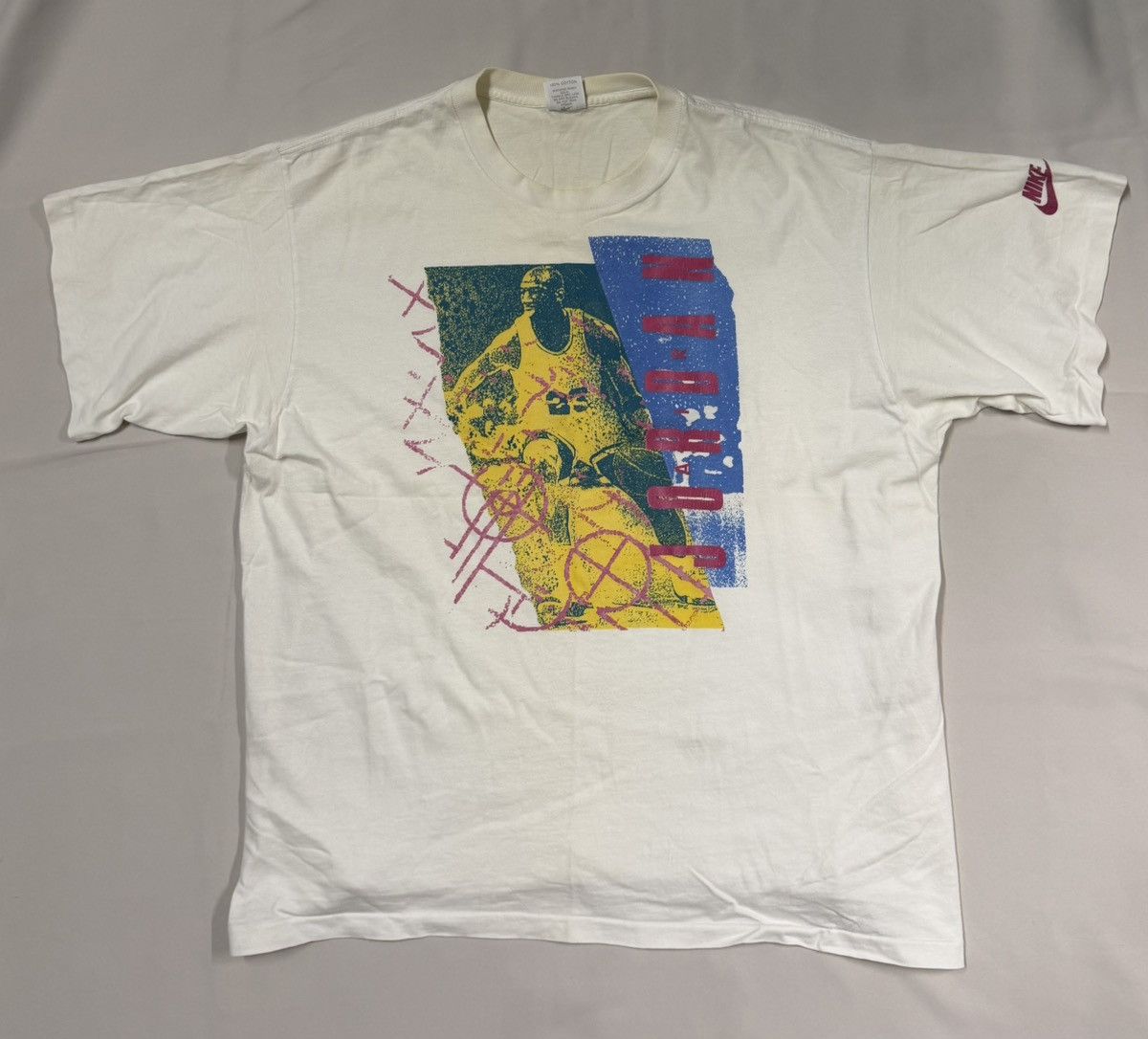 Nike 1990s Nike Michael Jordan T-shirt Vintage Single Stitch Size US L / EU 52-54 / 3 - 1 Thumbnail