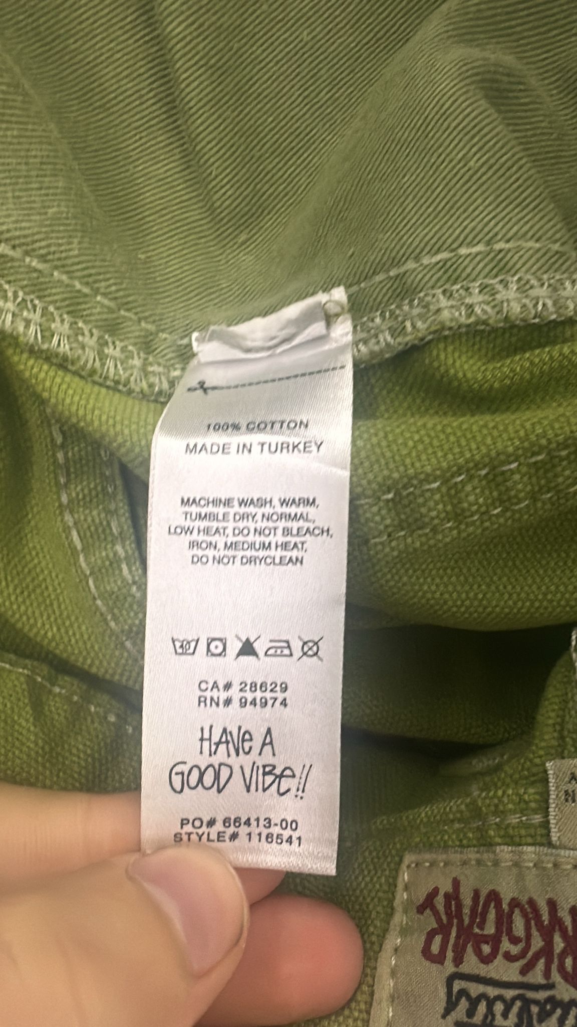 Stussy Stussy Stone Washed Canvas Work Pant, Lime Size US 28 / EU 44 - 13 Thumbnail