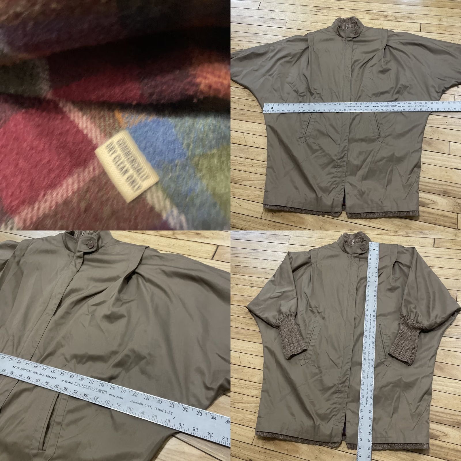 Nique VINTAGE FoxRun Plaid Flannel Line Canvas Coat Jacket Men XL Brown Unique Retro Cut Jacket Size US XL / EU 56 / 4 - 8 Thumbnail