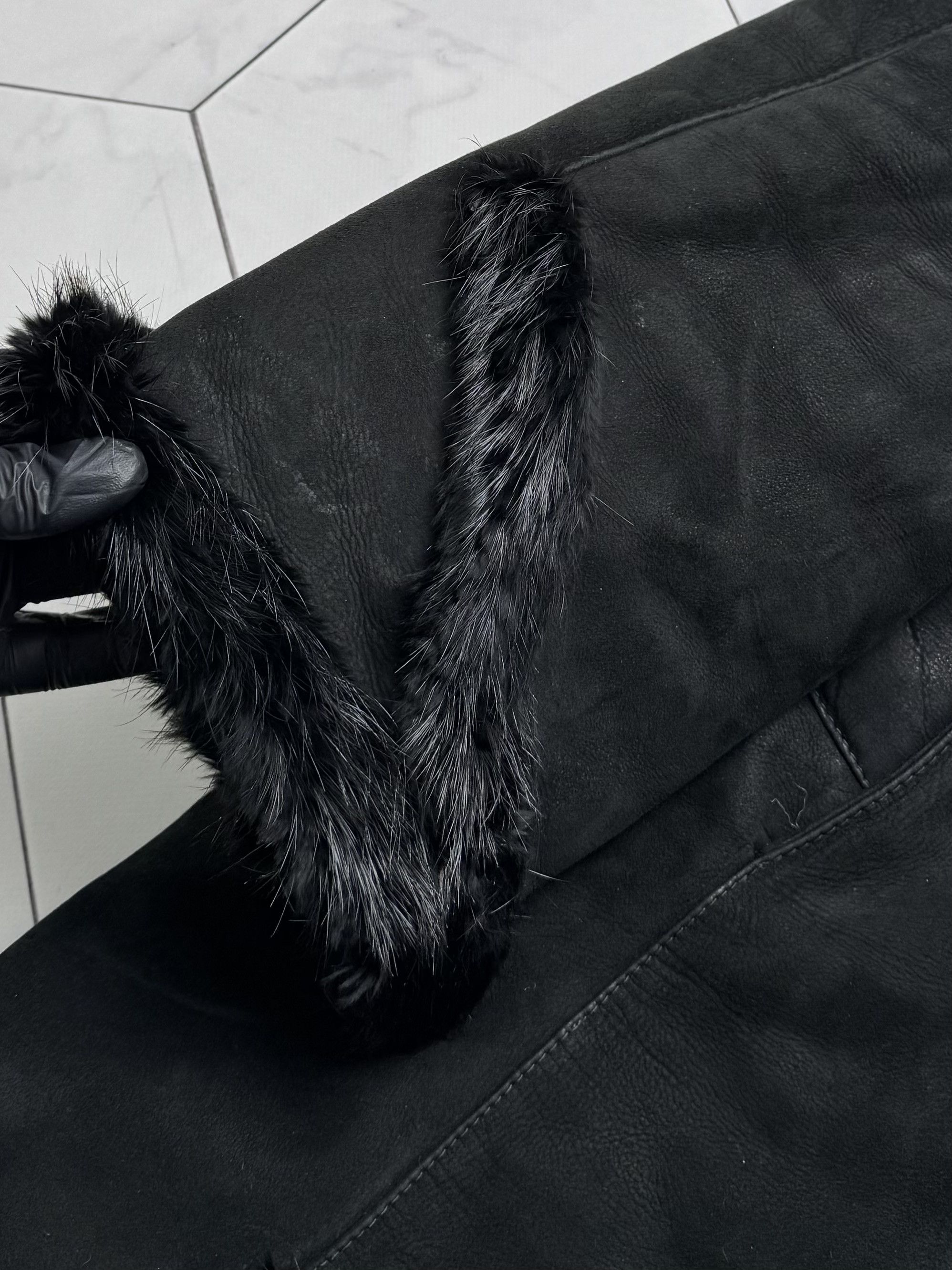 Vintage Vintage Real Shearling Coat (B550) Size L / US 10 / IT 46 - 12 Thumbnail
