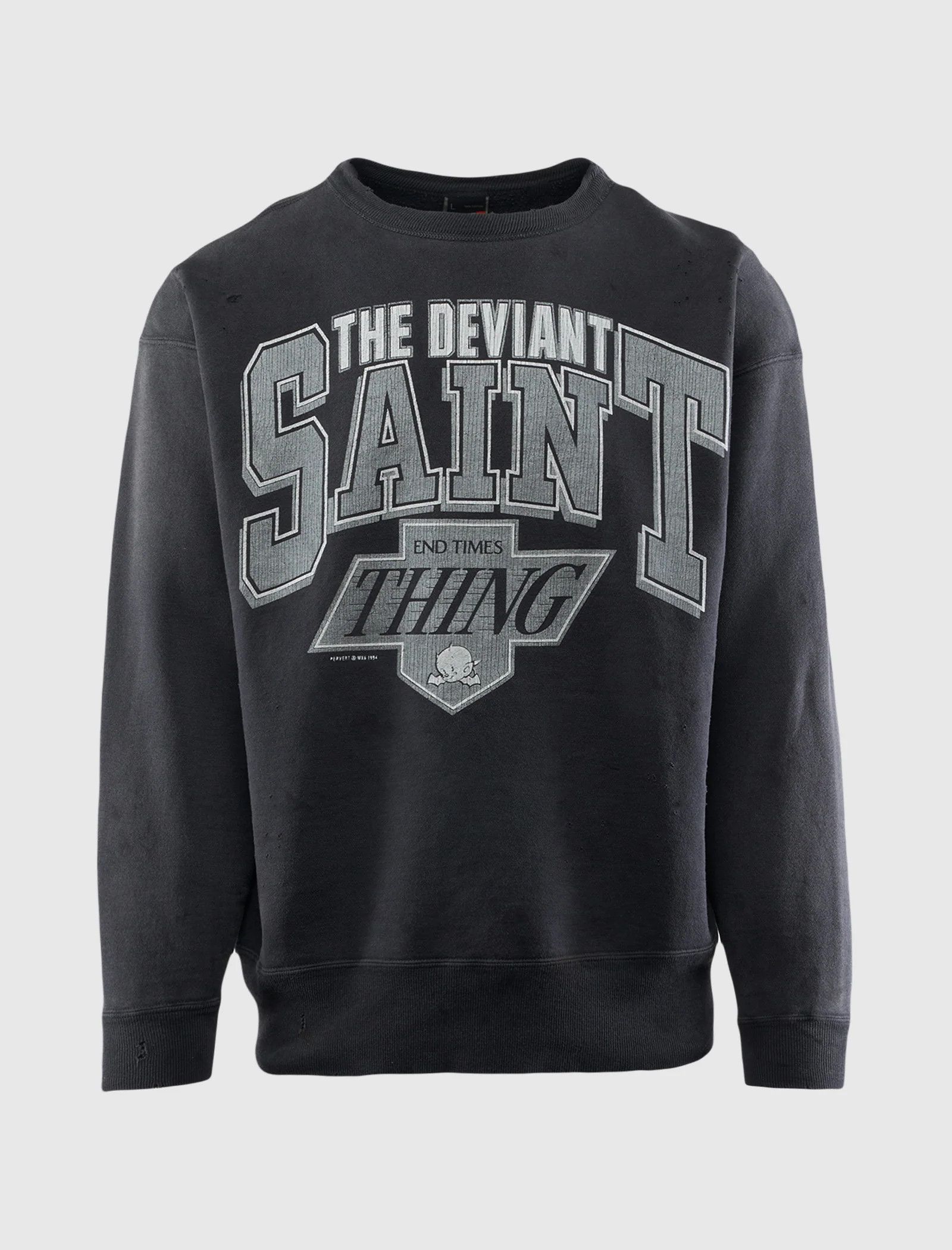 Saint Michael o1mle0326 The Deviant Crewneck Sweater in Black Size US L / EU 52-54 / 3 - 1 Thumbnail