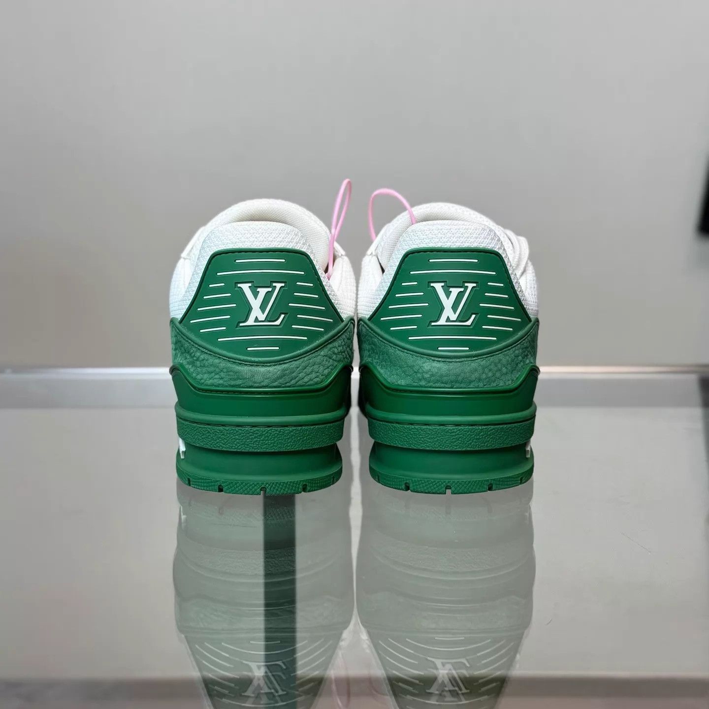 Louis Vuitton LV Trainer White Green Colorblock Men's UK9 99 Size US 10 / EU 43 - 3 Thumbnail