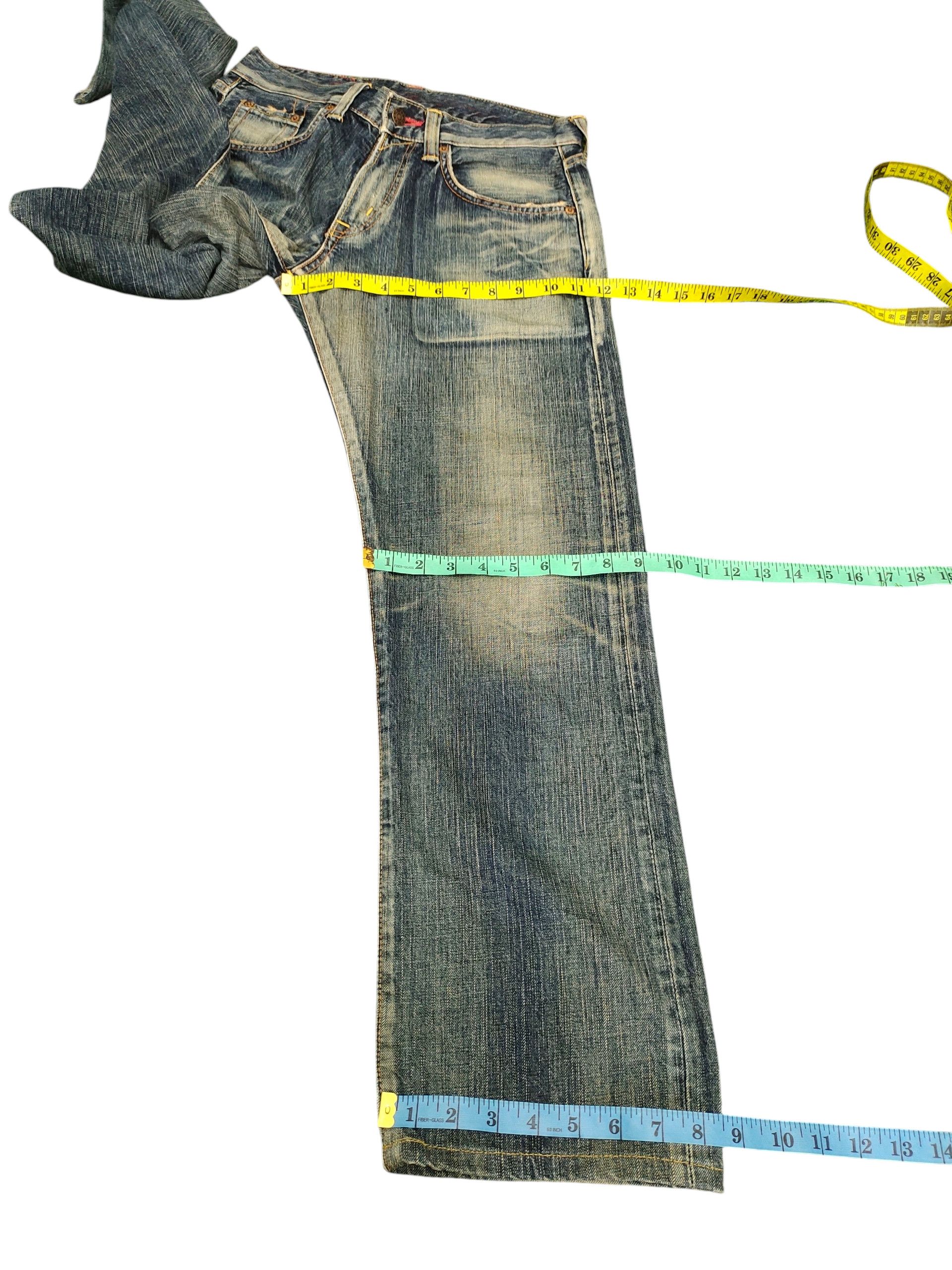 Comme des Garcons × Undercover Vintage Edwin 504 Japan Clawmark Distress Loose Denim Jeans Size US 29 - 15 Thumbnail