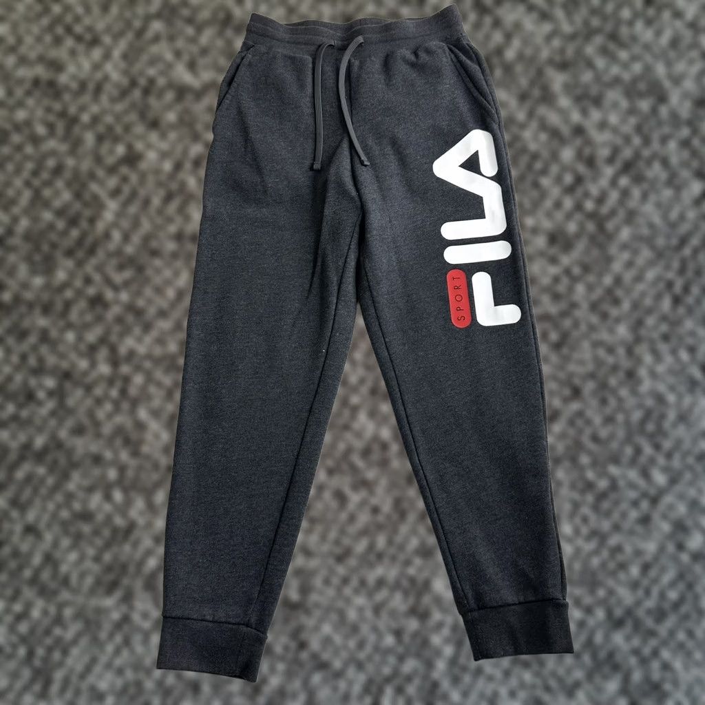 Fila FILA Sport Mens Joggers Sweatpants Athletic Fleece Pockets Gray Slim Tapered Pants Regular S Mens Activewear Jogger Winter Summer Spring Fall Size US 29 - 1 Thumbnail