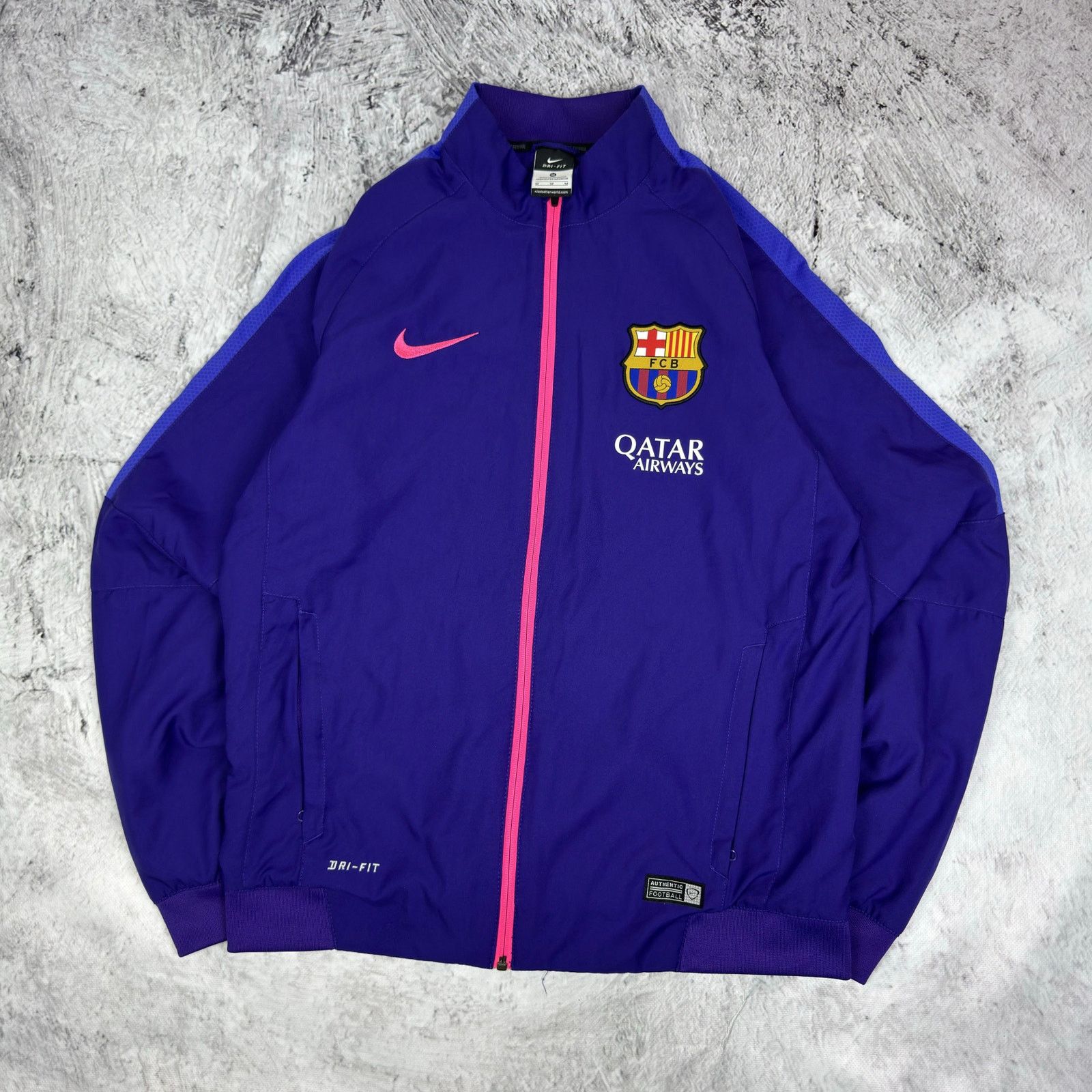 Nike Nike Dri-Fit Men FC Barcelona Football Full Zip Track Jacket Size US M / EU 48-50 / 2 - 2 Thumbnail