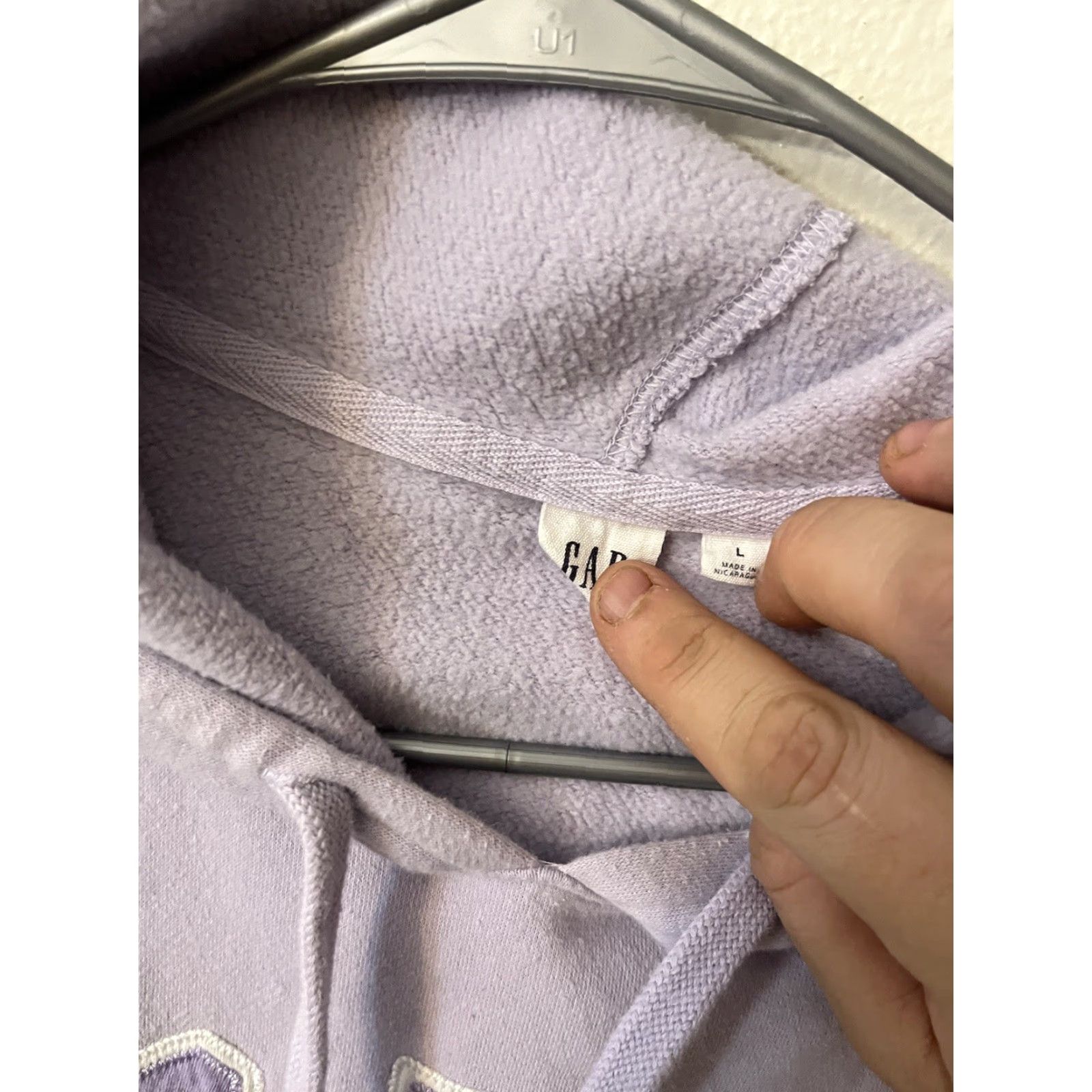 Gap GAP Hoodie Pullover Women Logo Size L Purple Light Purple Hoodie Womens Large Gap Logo Hoodie Size L / US 10 / IT 46 - 2 Thumbnail