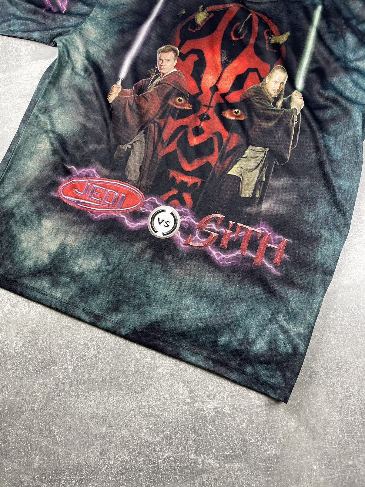 Star Wars × Vintage Vintage 90s Rare Star Wars Jedi VS Sith Episode 1 T-Shirt Size US XL / EU 56 / 4 - 4 Thumbnail