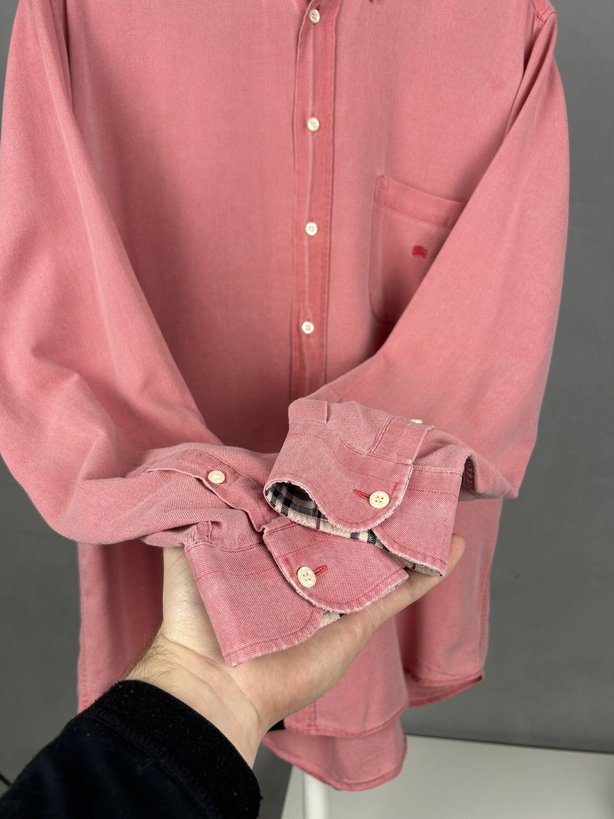 Burberry Burberry London Pink Button Down Shirt Nova Check Size US L / EU 52-54 / 3 - 4 Thumbnail