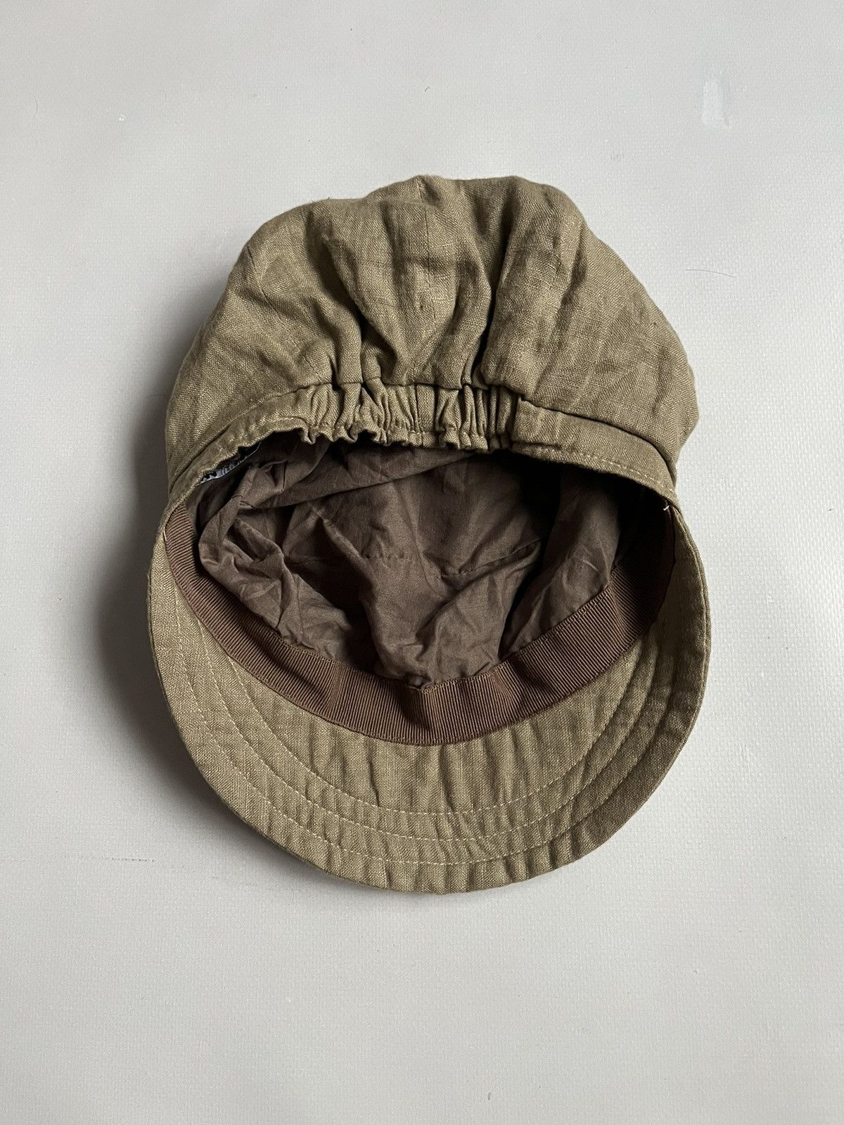 Issey Miyake ISSEY MIYAKE Olive Green Army Military Cadet Driver Cap Size ONE SIZE - 9 Thumbnail