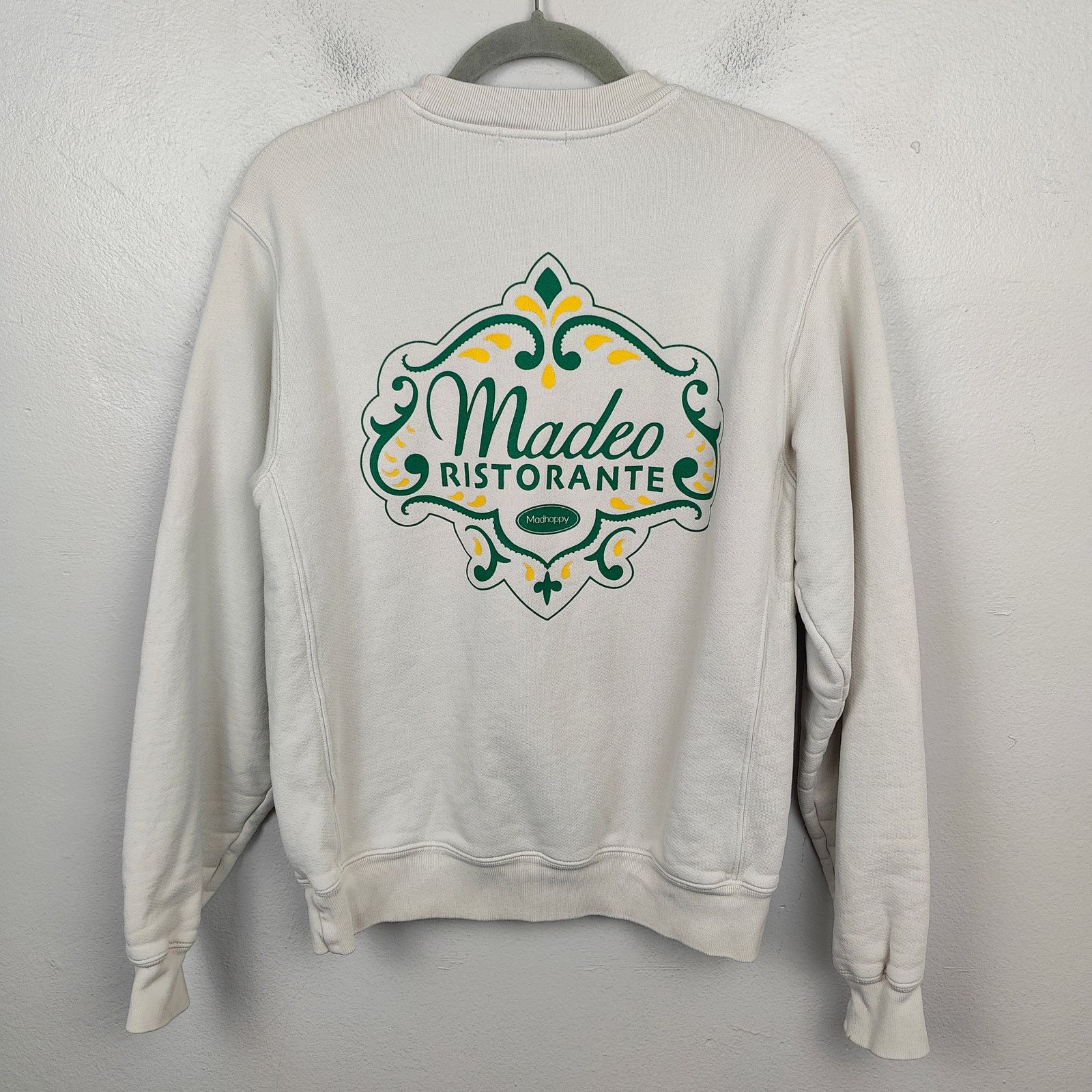 Madhappy Madhappy Madeo Ristorante Sweatshirt Size XS White Green Size US XS / EU 42 / 0 - 1 Thumbnail