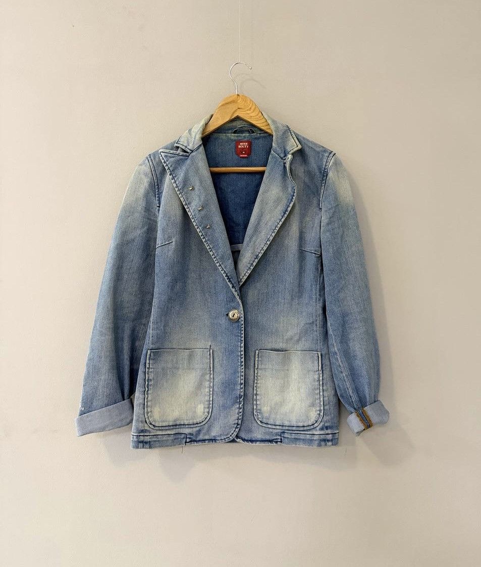 Miss Sixty Miss Sixty Vintage Racer Moto Y2K Denim Jacket Size M / US 6-8 / IT 42-44 - 1 Thumbnail