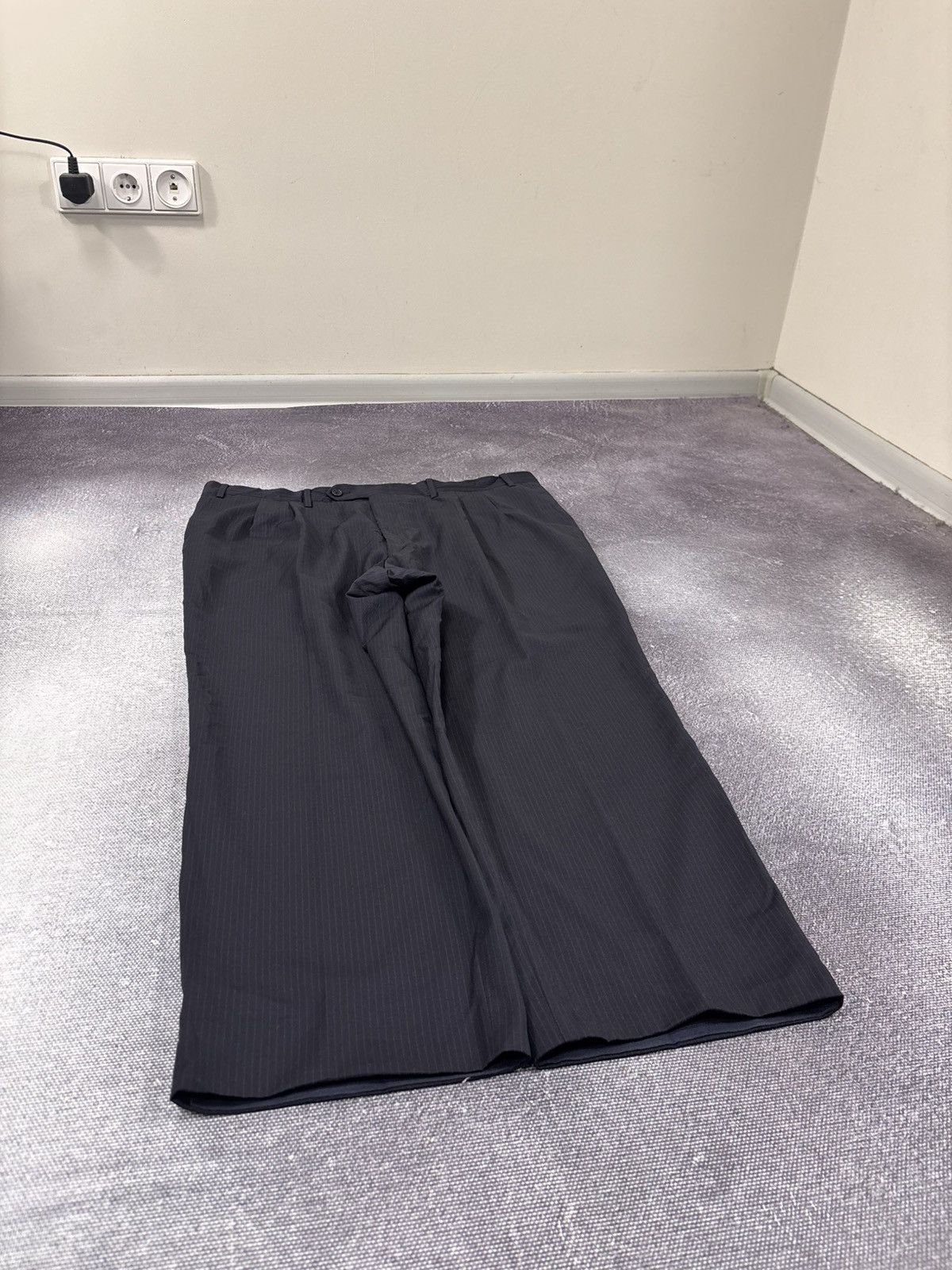Canali Canali Men’s Navy Blue Pleated Wool Dress Pants Trousers Size US 38 / EU 54 - 3 Thumbnail