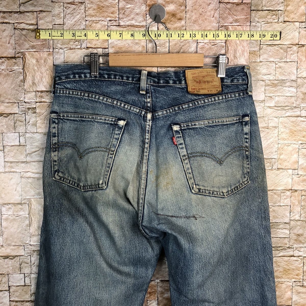 Levi's 503 Levis Blue faded Denim Pants #7572 Size US 34 / EU 50 - 18 Thumbnail