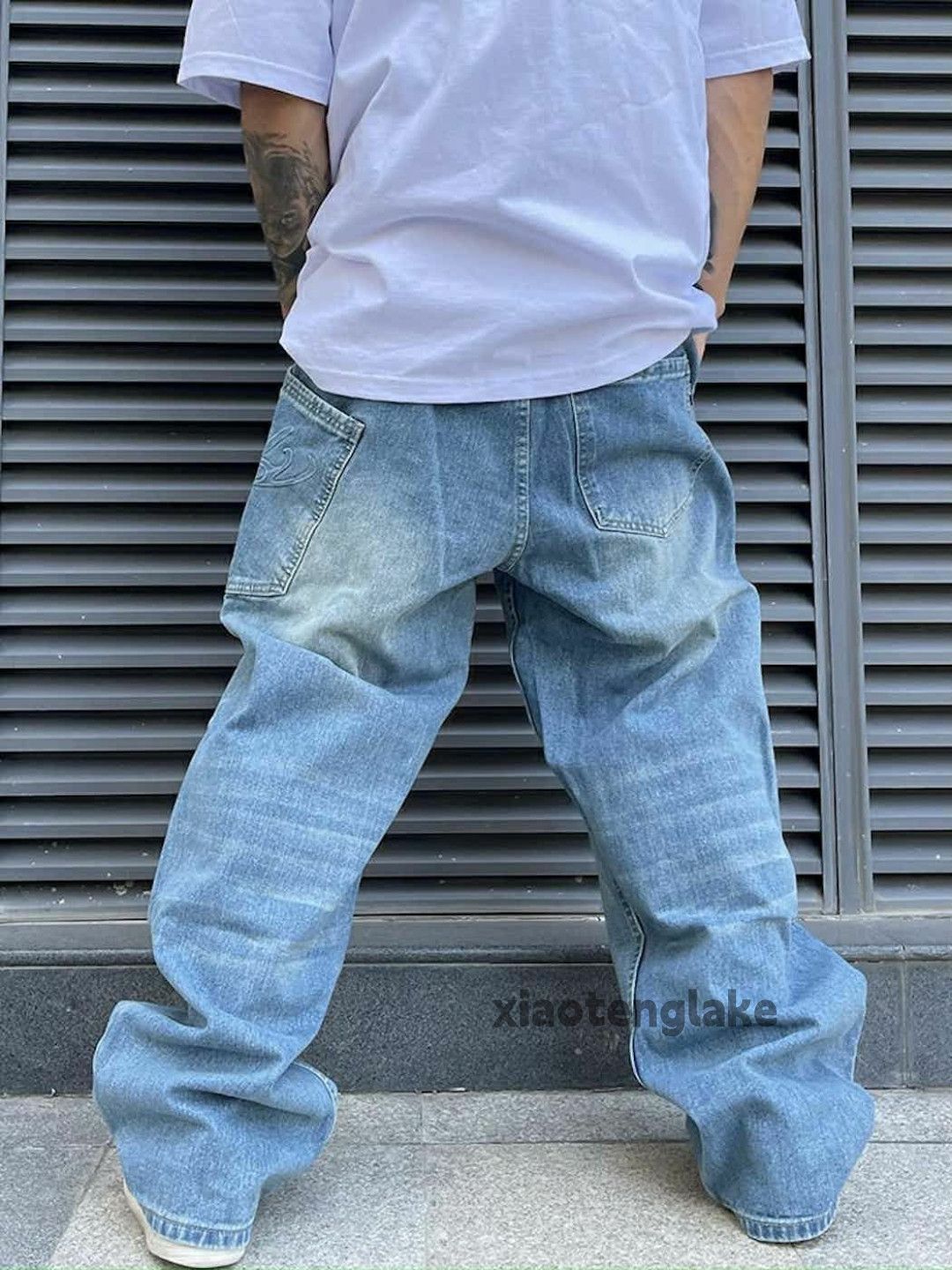 Jean × Vintage washed faded y2k skate hiphop loose baggy jeans Size US 30 / EU 46 - 3 Thumbnail