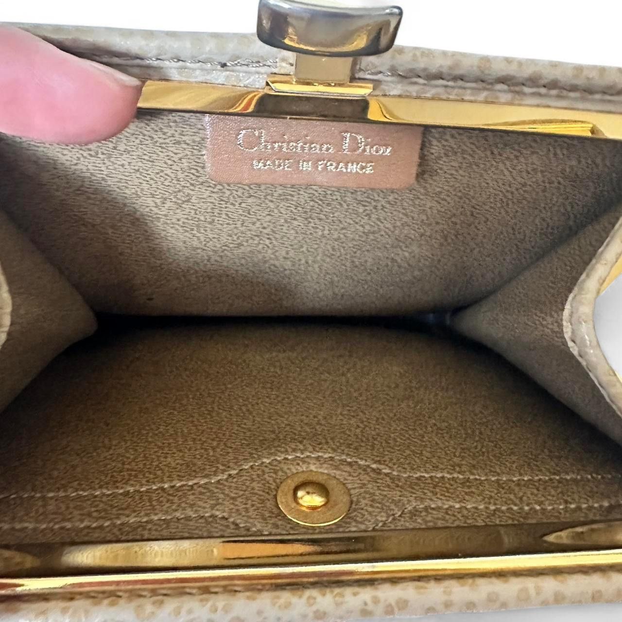 Dior Vintage Christian Dior Tan Leather Wallet Coin Purse Size ONE SIZE - 6 Thumbnail