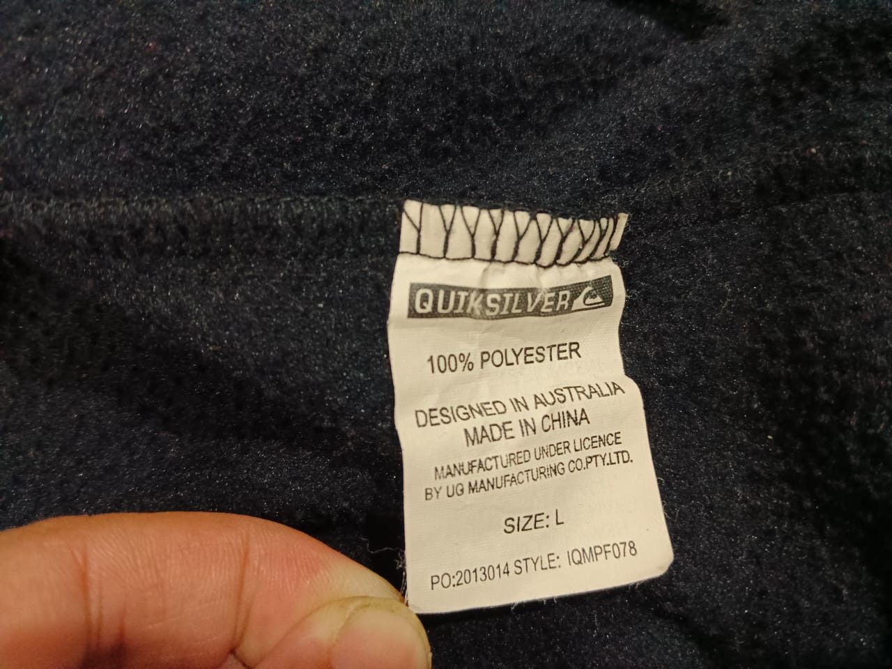 Quicksilver × Quiksilver Quicksilver backhit logo fleece jacket Size US L / EU 52-54 / 3 - 7 Thumbnail