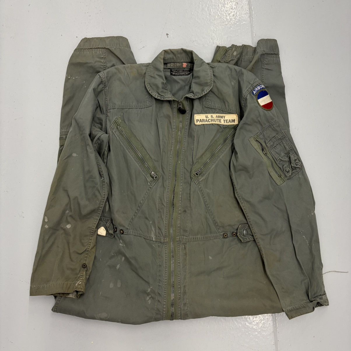 Other Vintage 50s USAF K-28 Green Flight Military Jumpsuit Size US 40 / EU 56 - 1 Thumbnail