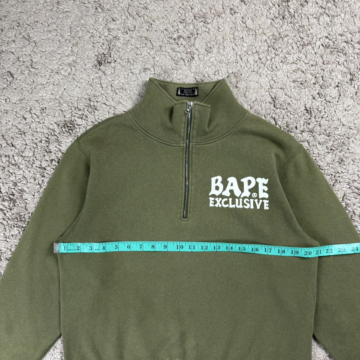 Bape Vintage Bape Exclusive Spellout Half Zipper Sweatshirt Size US S / EU 44-46 / 1 - 14 Thumbnail