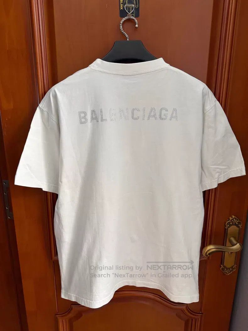 Balenciaga Balenciaga Back Crystal Logo Short Sleeve T-Shirt Size US XS / EU 42 / 0 - 1 Thumbnail