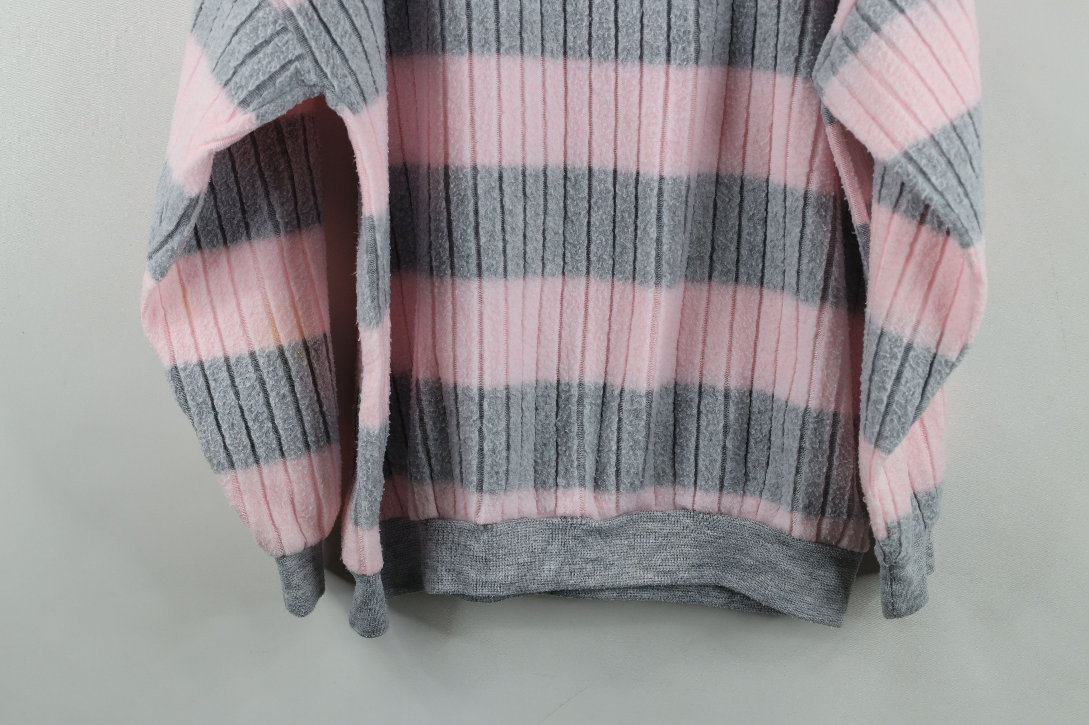 Vintage Vintage 90s Streetwear Block Ribbed Fleece Sweatshirt USA Size XL / US 12-14 / IT 48-50 - 9 Thumbnail